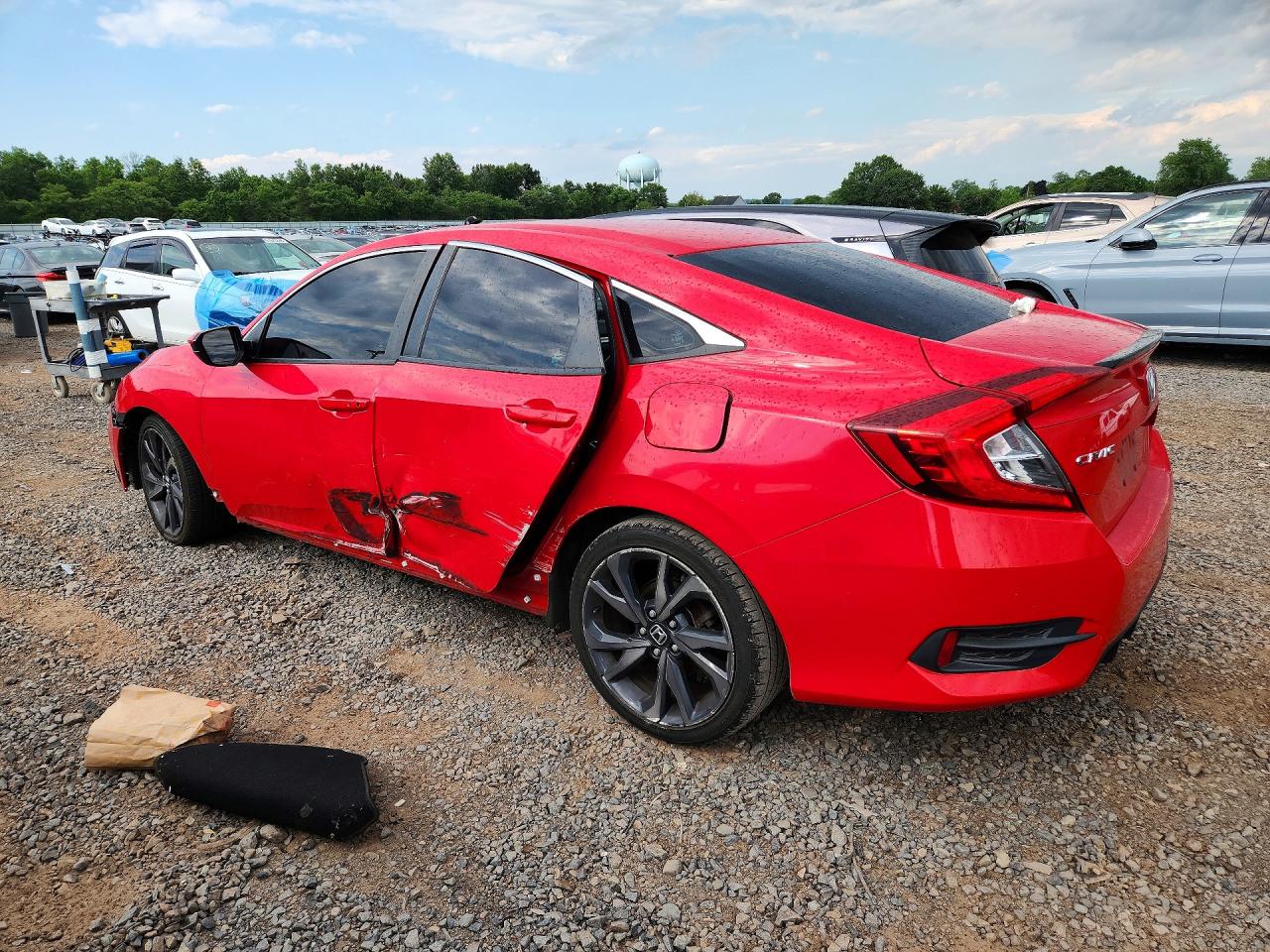 2020 Honda Civic Sport Red vin: 2HGFC2F81LH578877