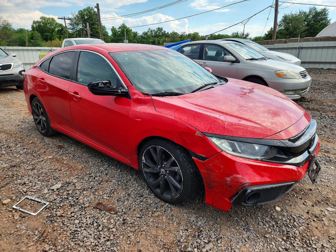 2020 Honda Civic Sport Red vin: 2HGFC2F81LH578877