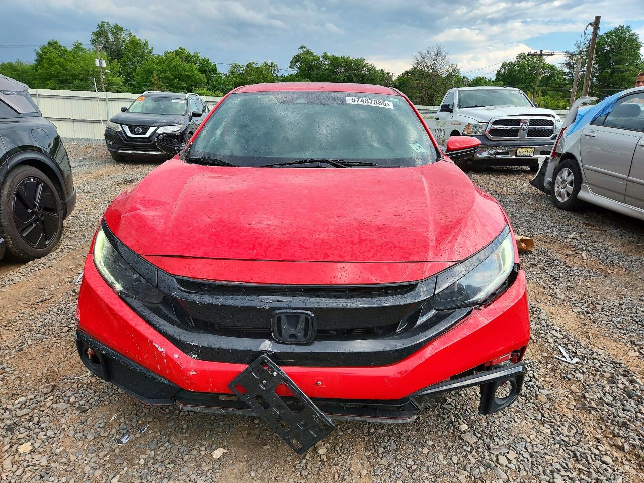 2020 Honda Civic Sport Red vin: 2HGFC2F81LH578877