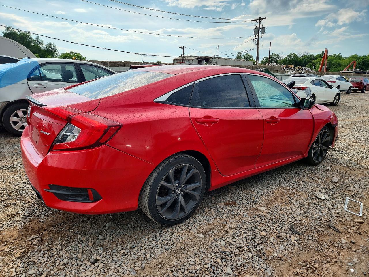 2020 Honda Civic Sport Red vin: 2HGFC2F81LH578877
