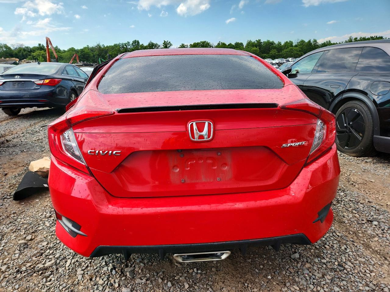 2020 Honda Civic Sport Red vin: 2HGFC2F81LH578877