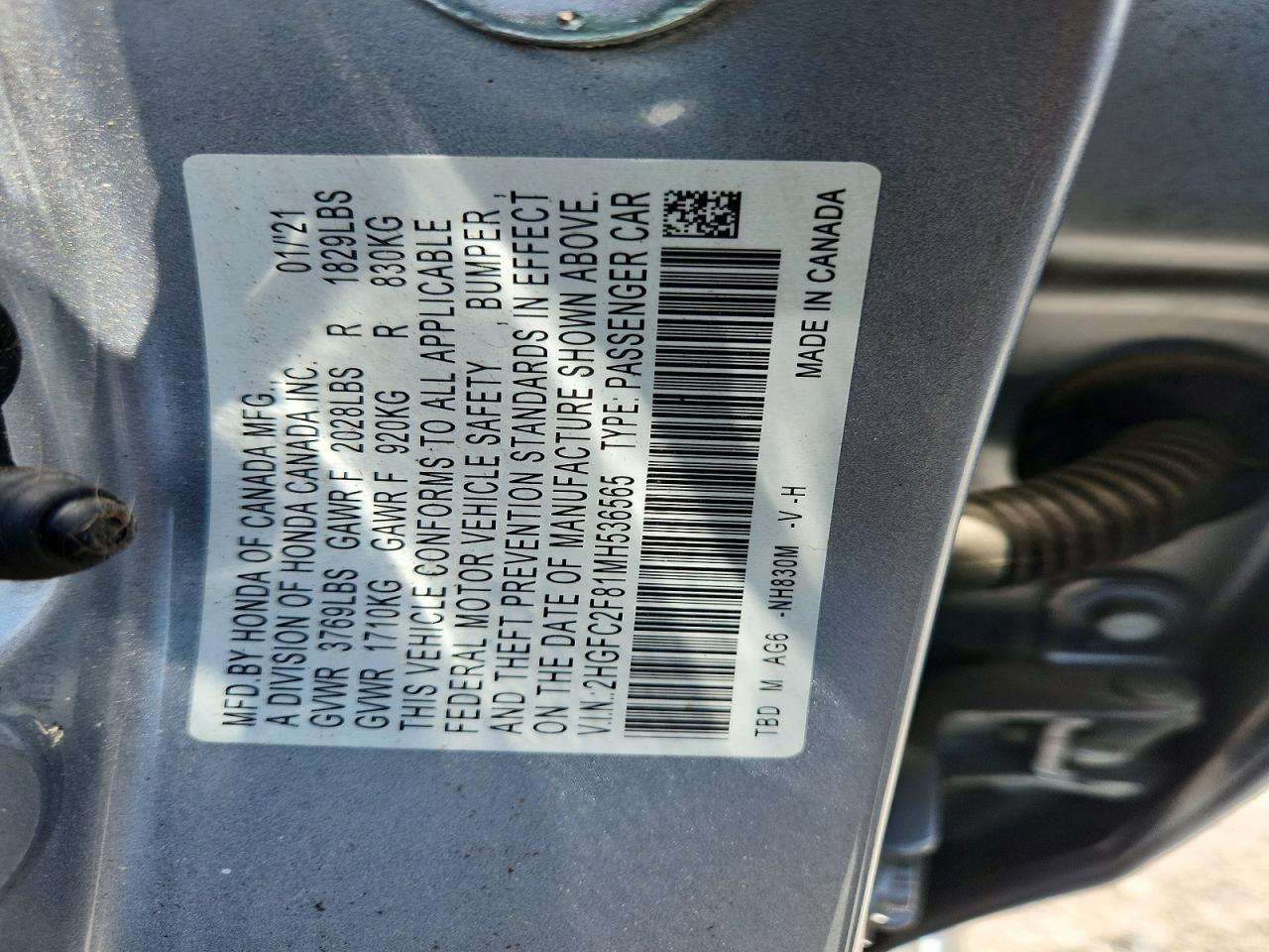 2021 Honda Civic Sport Silver vin: 2HGFC2F81MH536565