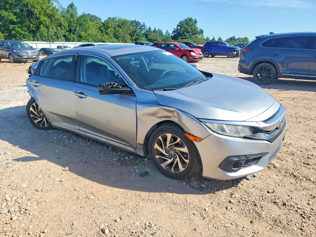 2018 Honda Civic Ex Silver vin: 2HGFC2F82JH527465