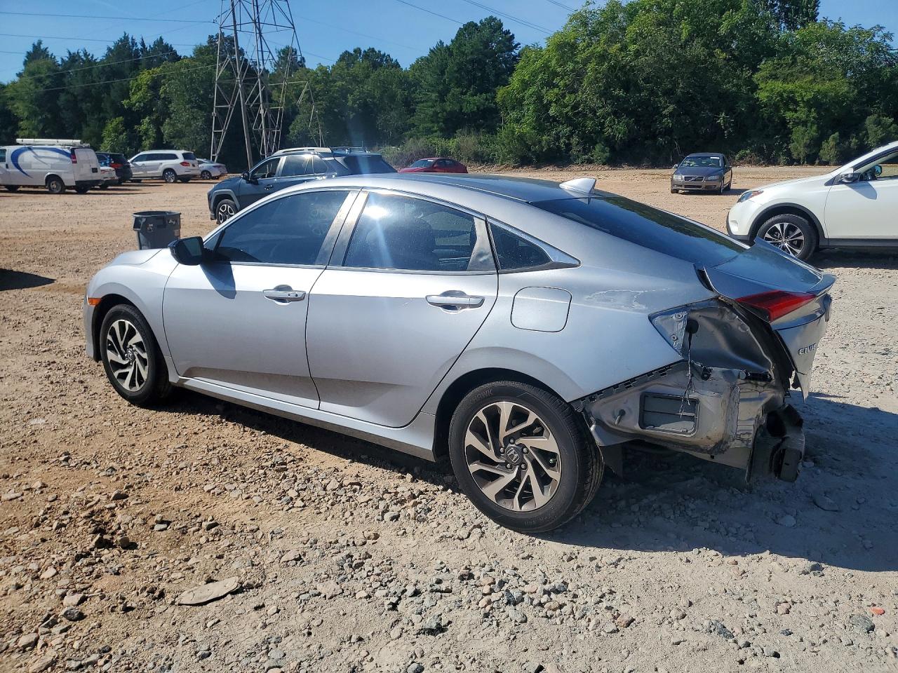 2018 Honda Civic Ex Silver vin: 2HGFC2F82JH527465