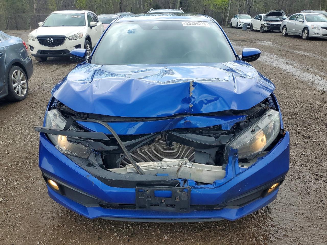 2019 Honda Civic Sport Синий vin: 2HGFC2F82KH024665