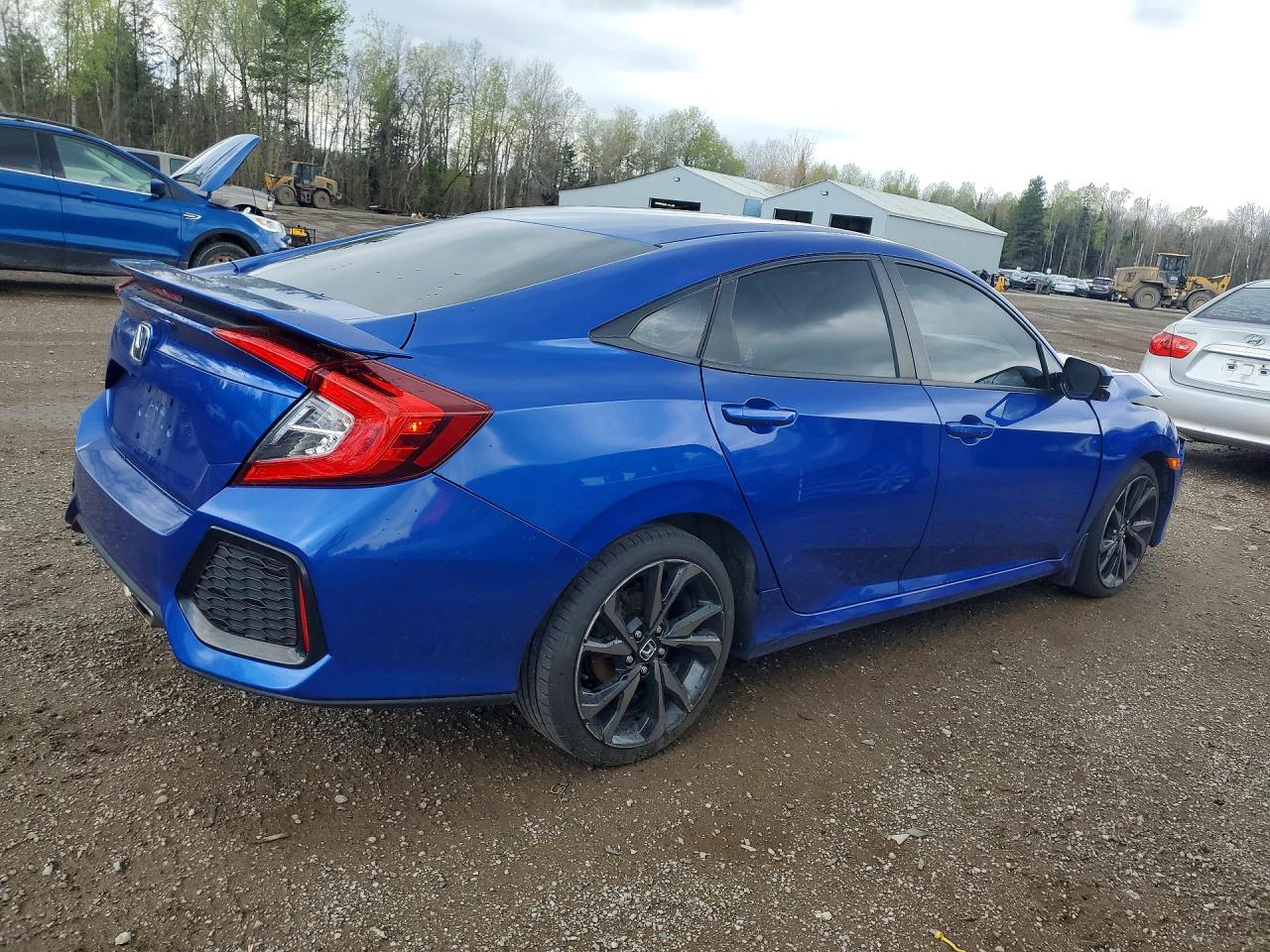 2019 Honda Civic Sport Синий vin: 2HGFC2F82KH024665
