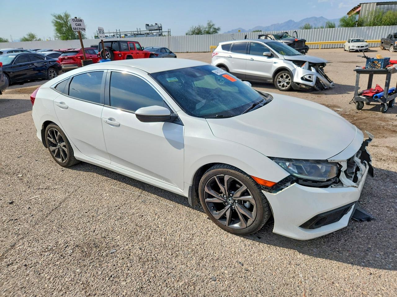 2019 Honda Civic Sport White vin: 2HGFC2F82KH503703