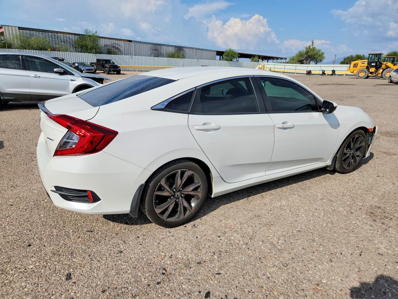 2019 Honda Civic Sport White vin: 2HGFC2F82KH503703