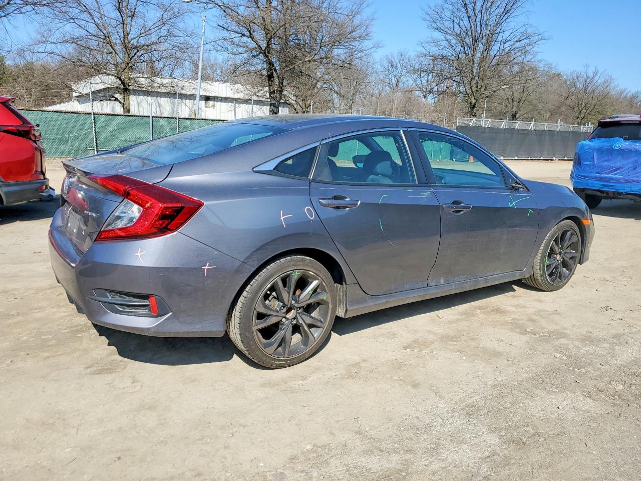 2019 Honda Civic Sport Gray vin: 2HGFC2F82KH510649