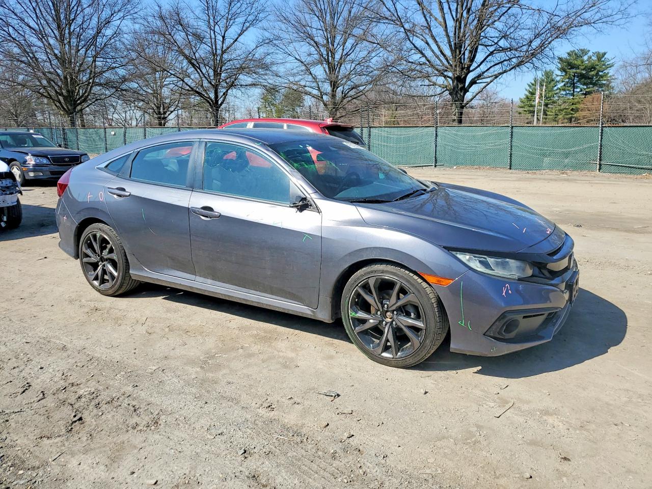 2019 Honda Civic Sport Gray vin: 2HGFC2F82KH510649