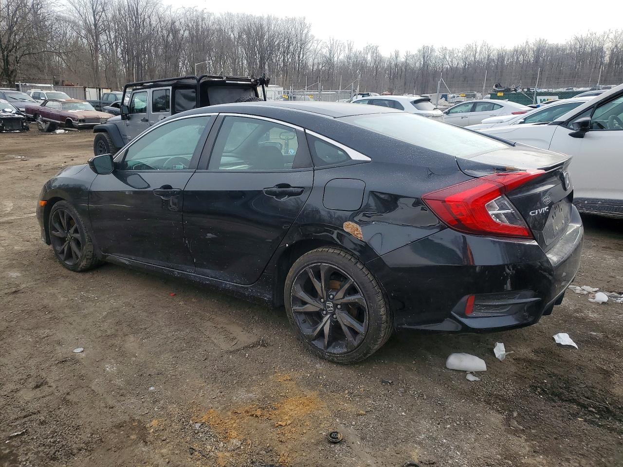 2019 Honda Civic Sport Black vin: 2HGFC2F82KH539620