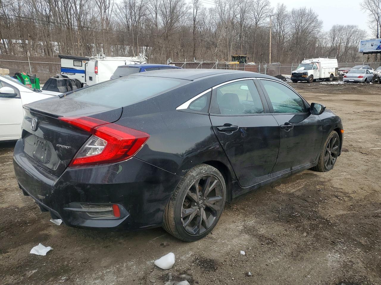 2019 Honda Civic Sport Black vin: 2HGFC2F82KH539620