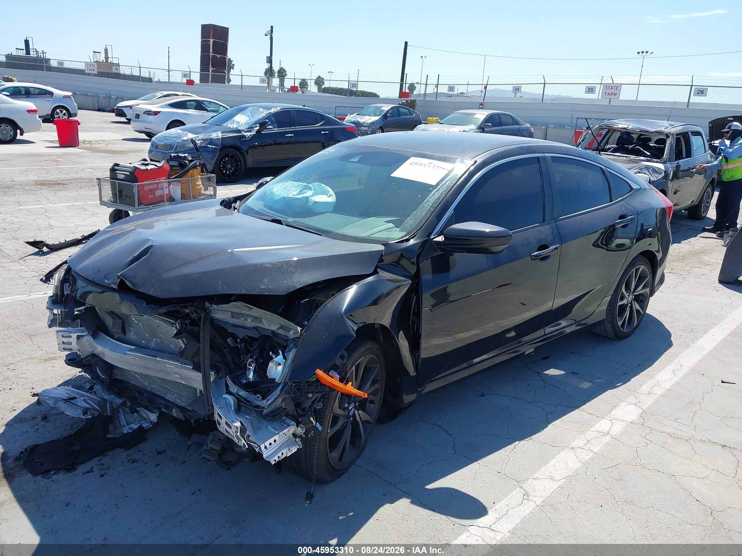 2019 Honda Civic Sport Black vin: 2HGFC2F82KH541125