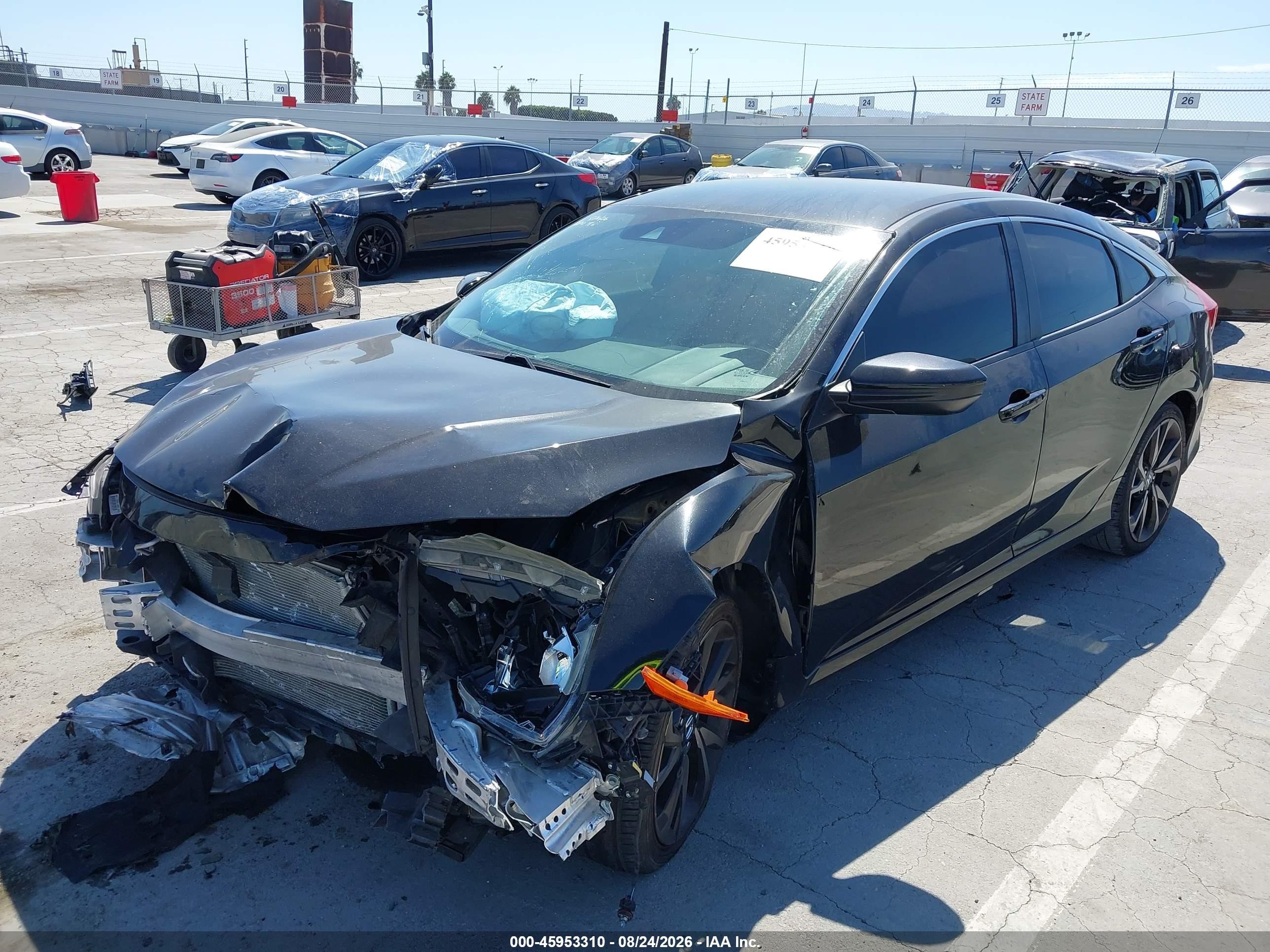 2019 Honda Civic Sport Black vin: 2HGFC2F82KH541125