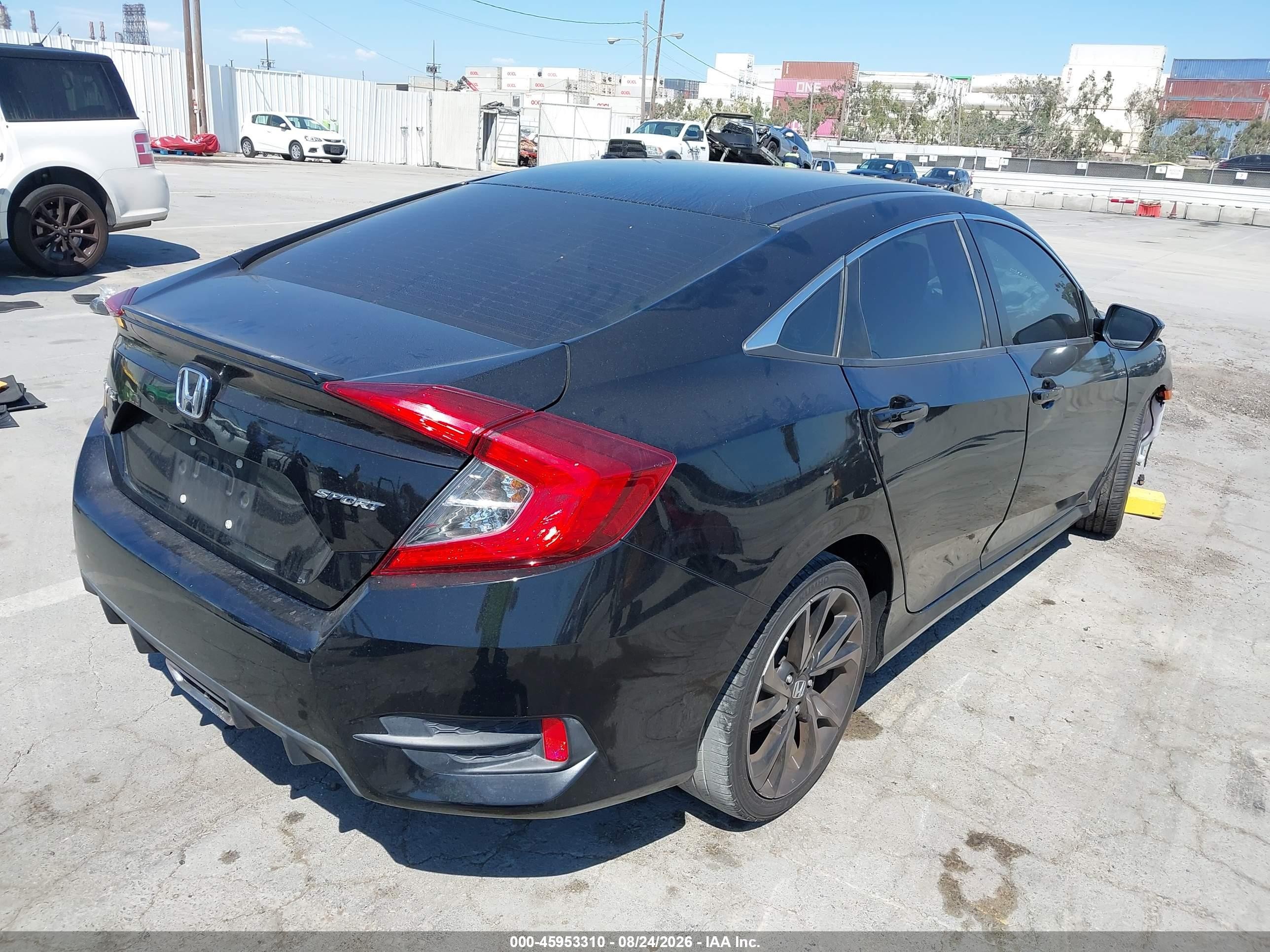 2019 Honda Civic Sport Black vin: 2HGFC2F82KH541125