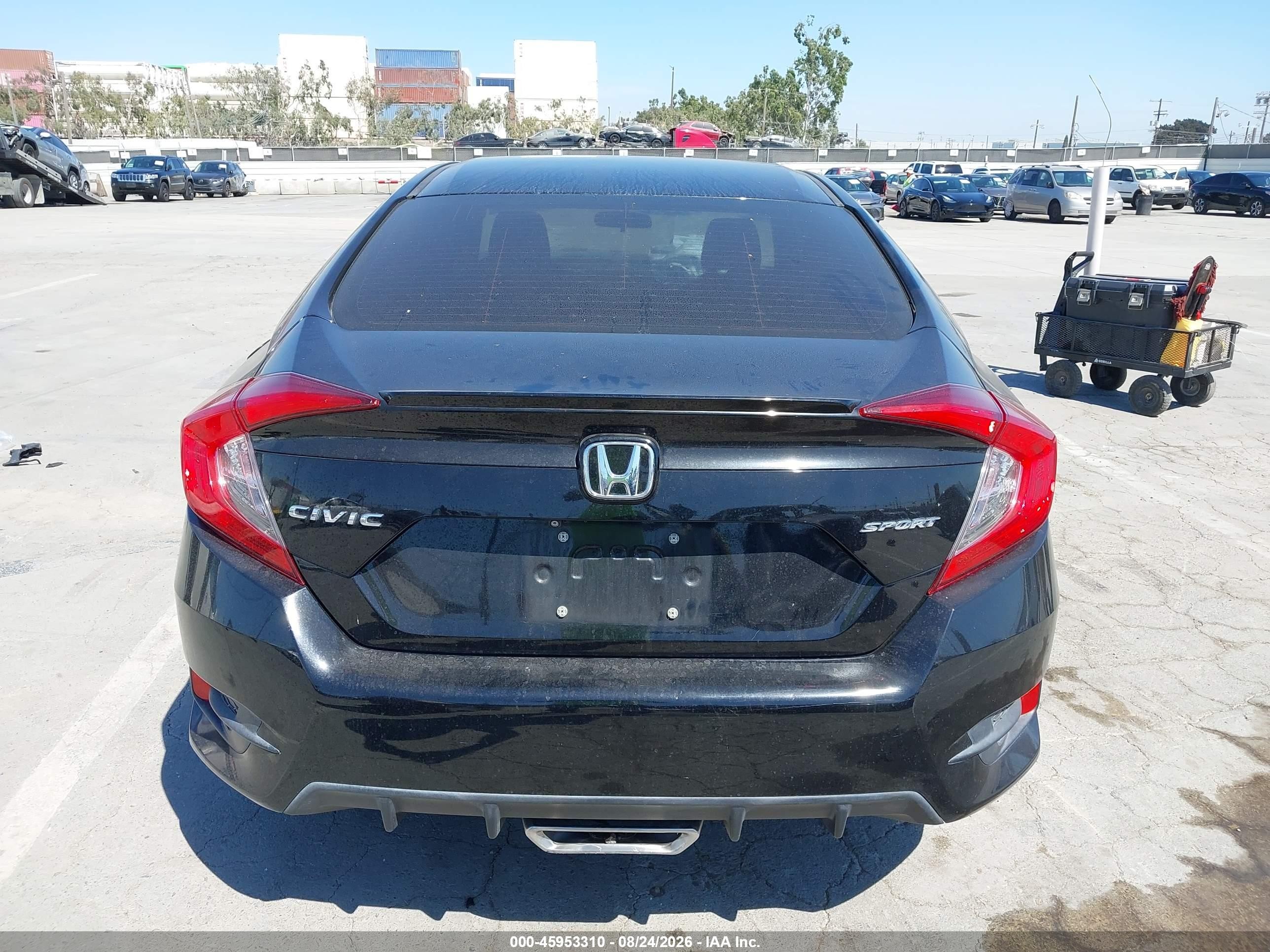 2019 Honda Civic Sport Black vin: 2HGFC2F82KH541125