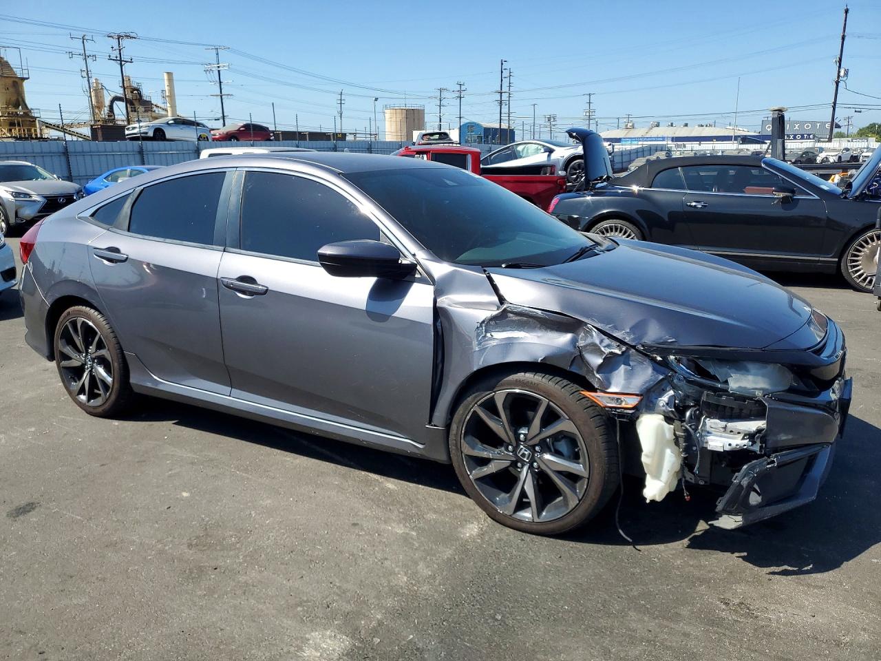 2019 Honda Civic Sport Gray vin: 2HGFC2F82KH563819