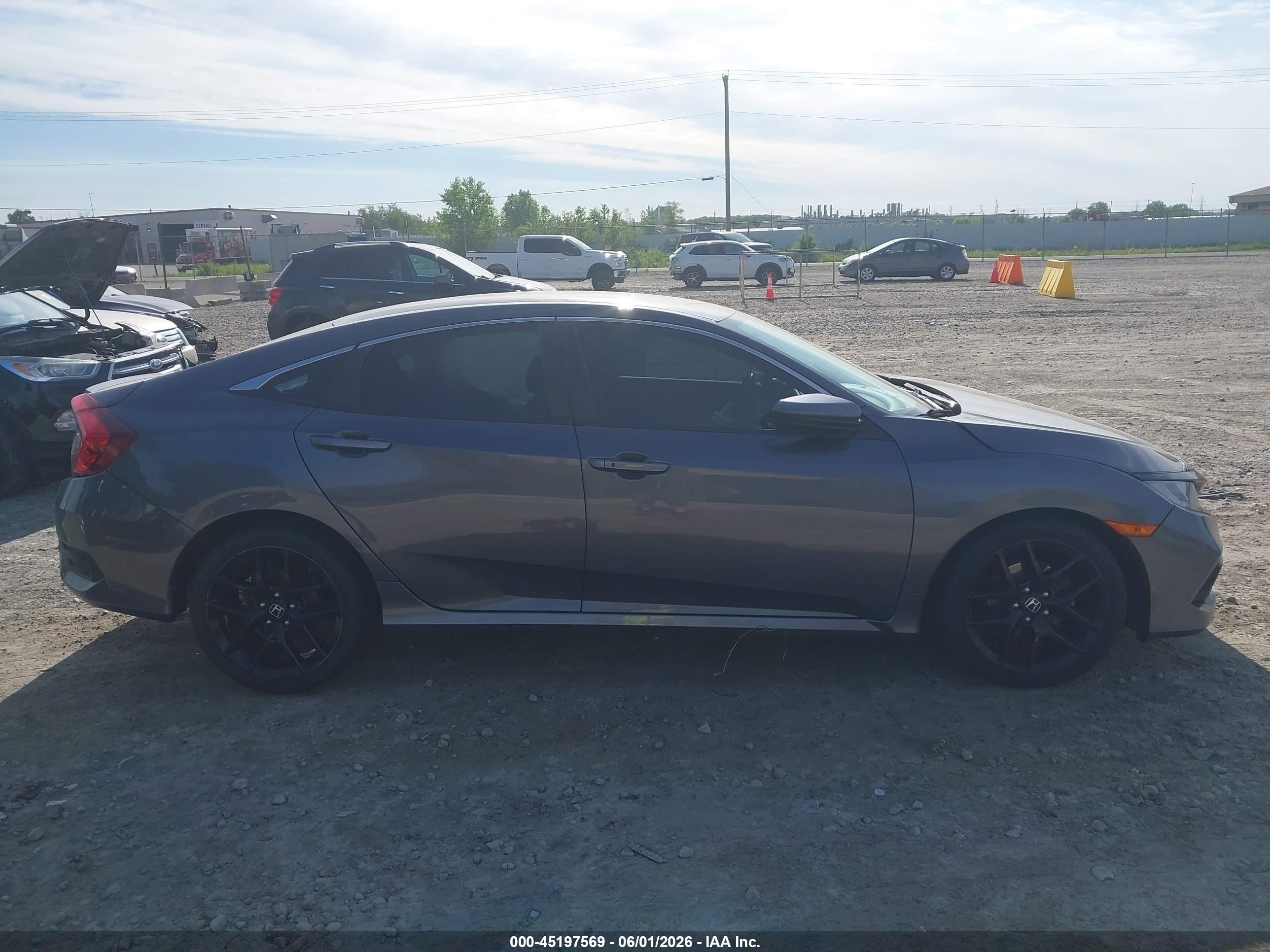 2019 Honda Civic Sport Gray vin: 2HGFC2F82KH596612