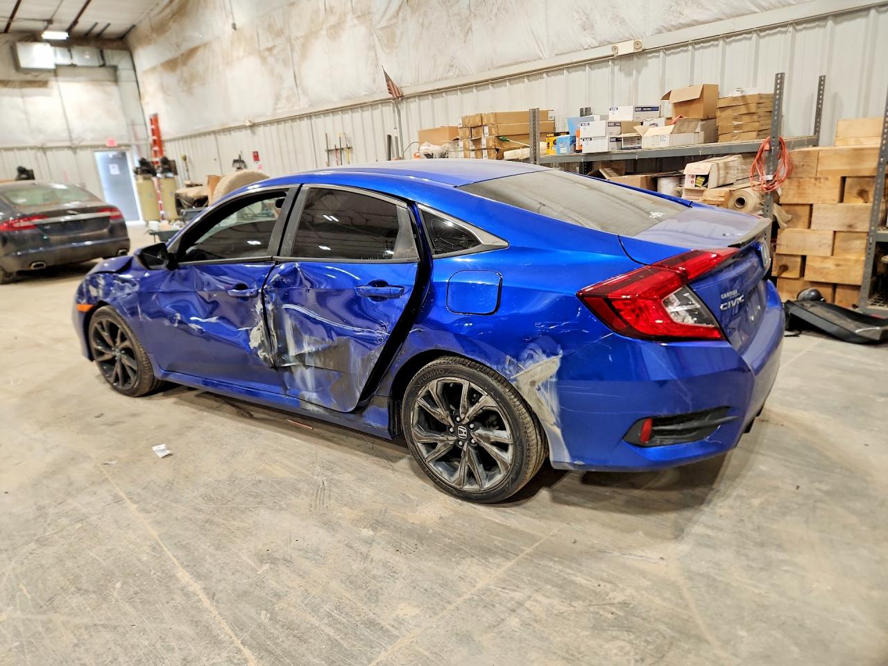 2019 Honda Civic Sport Blue vin: 2HGFC2F82KH597078