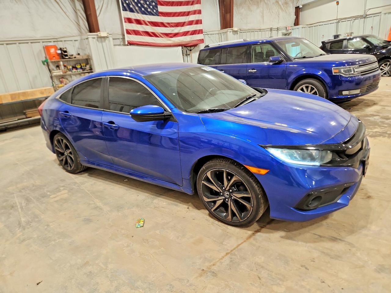 2019 Honda Civic Sport Blue vin: 2HGFC2F82KH597078