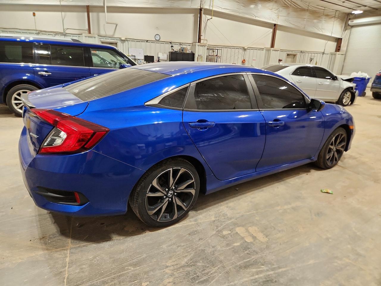 2019 Honda Civic Sport Blue vin: 2HGFC2F82KH597078
