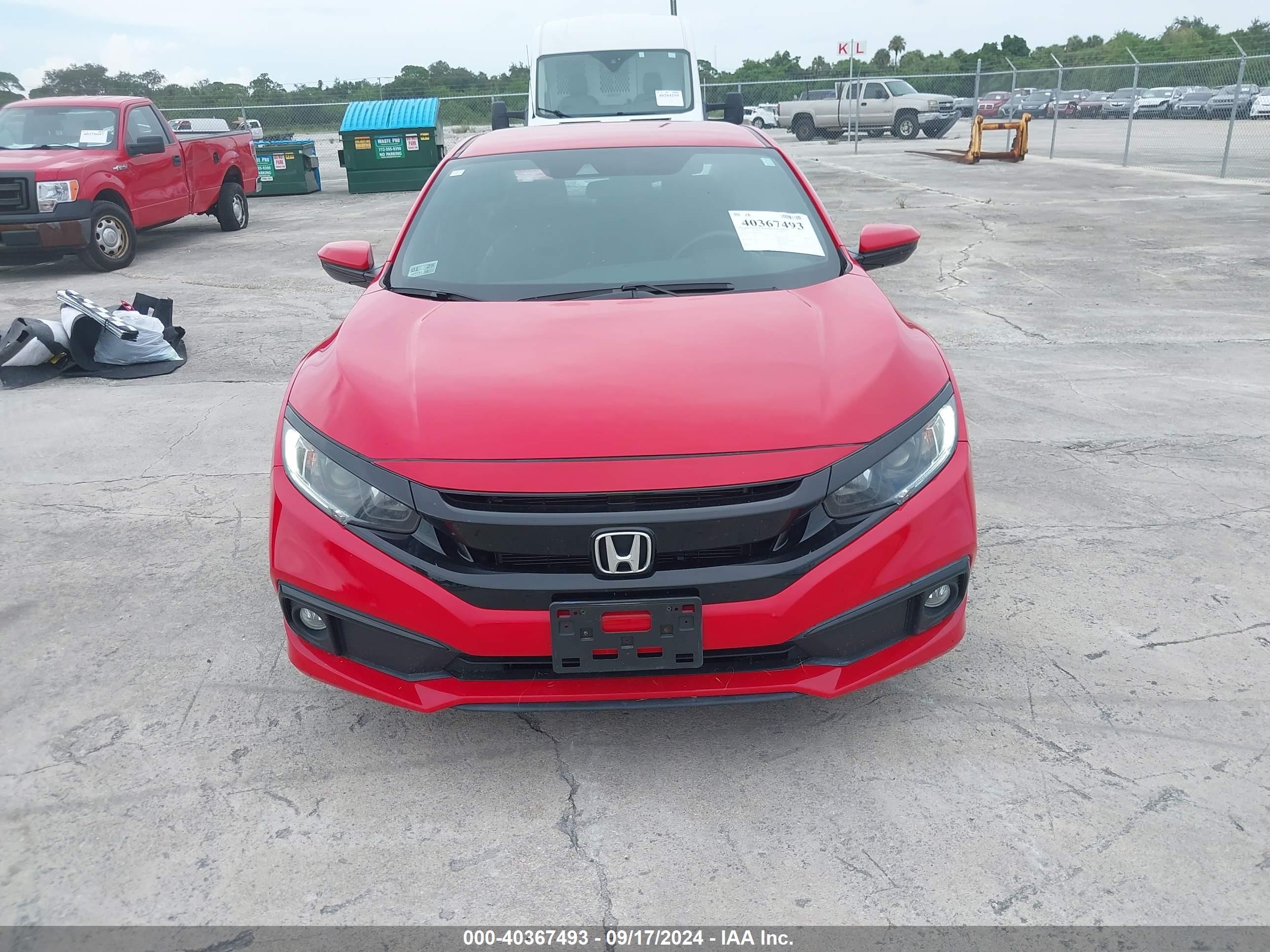 2020 Honda Civic Sport Red vin: 2HGFC2F82LH518204