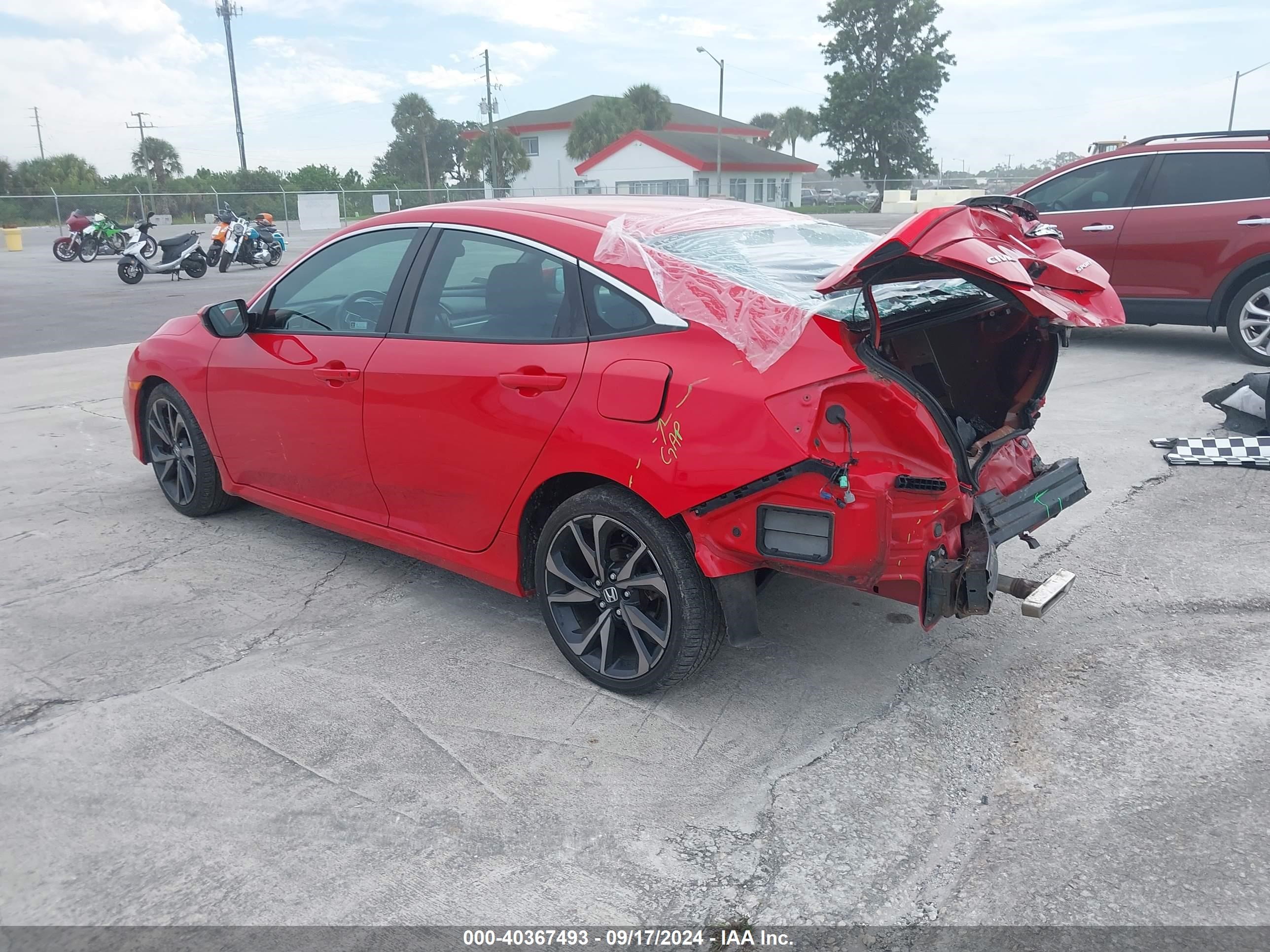 2020 Honda Civic Sport Red vin: 2HGFC2F82LH518204