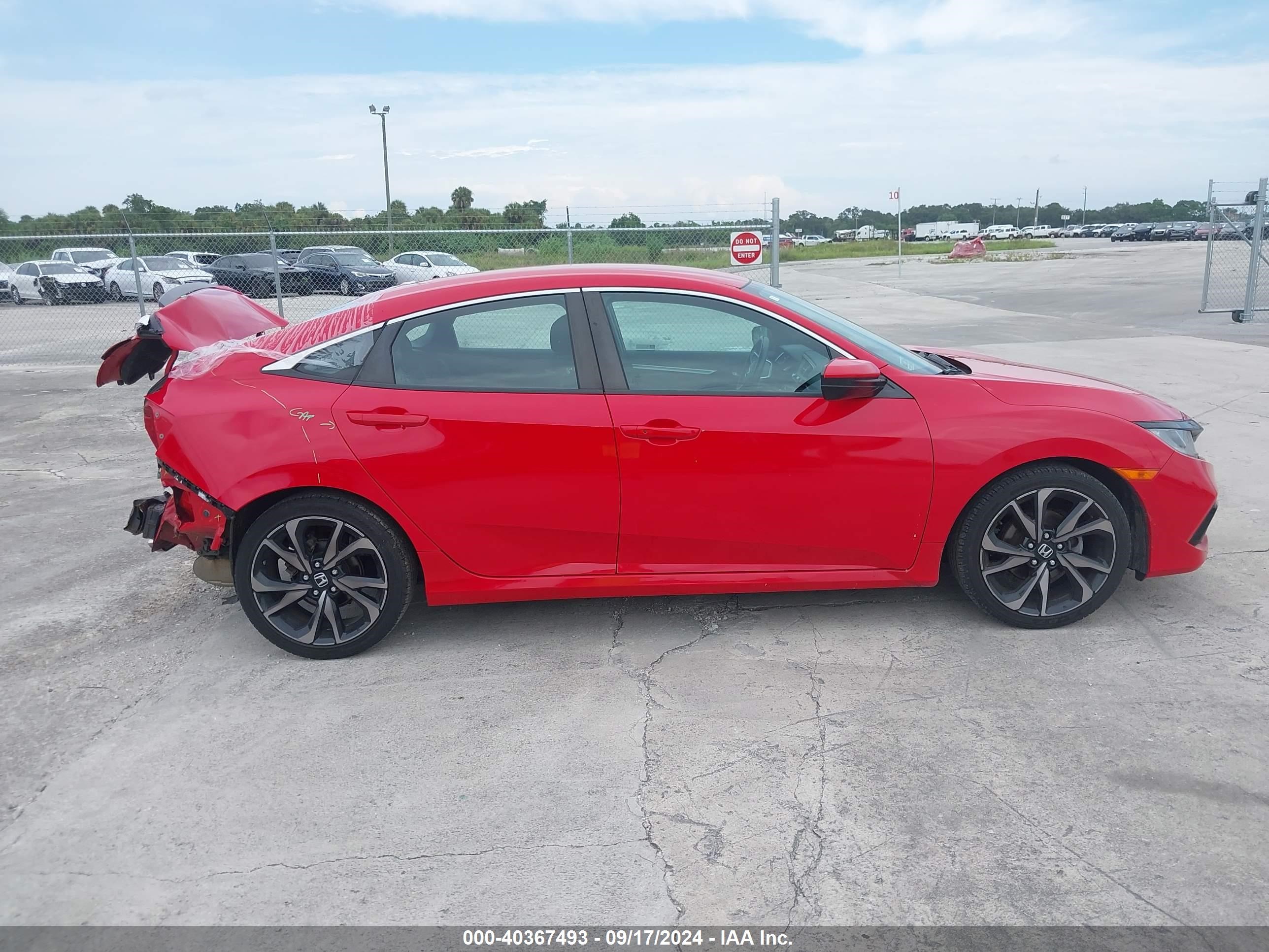 2020 Honda Civic Sport Red vin: 2HGFC2F82LH518204