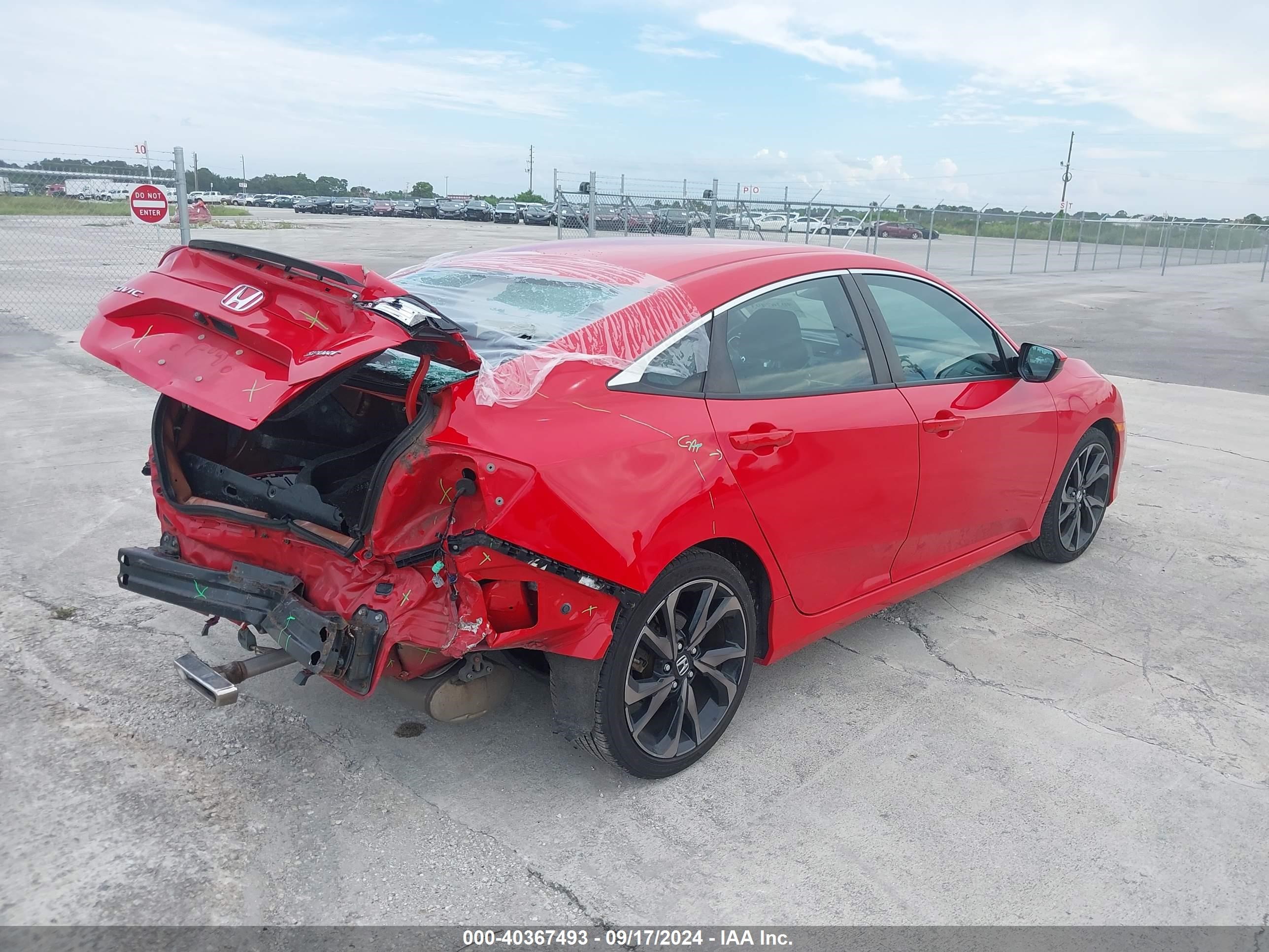 2020 Honda Civic Sport Red vin: 2HGFC2F82LH518204