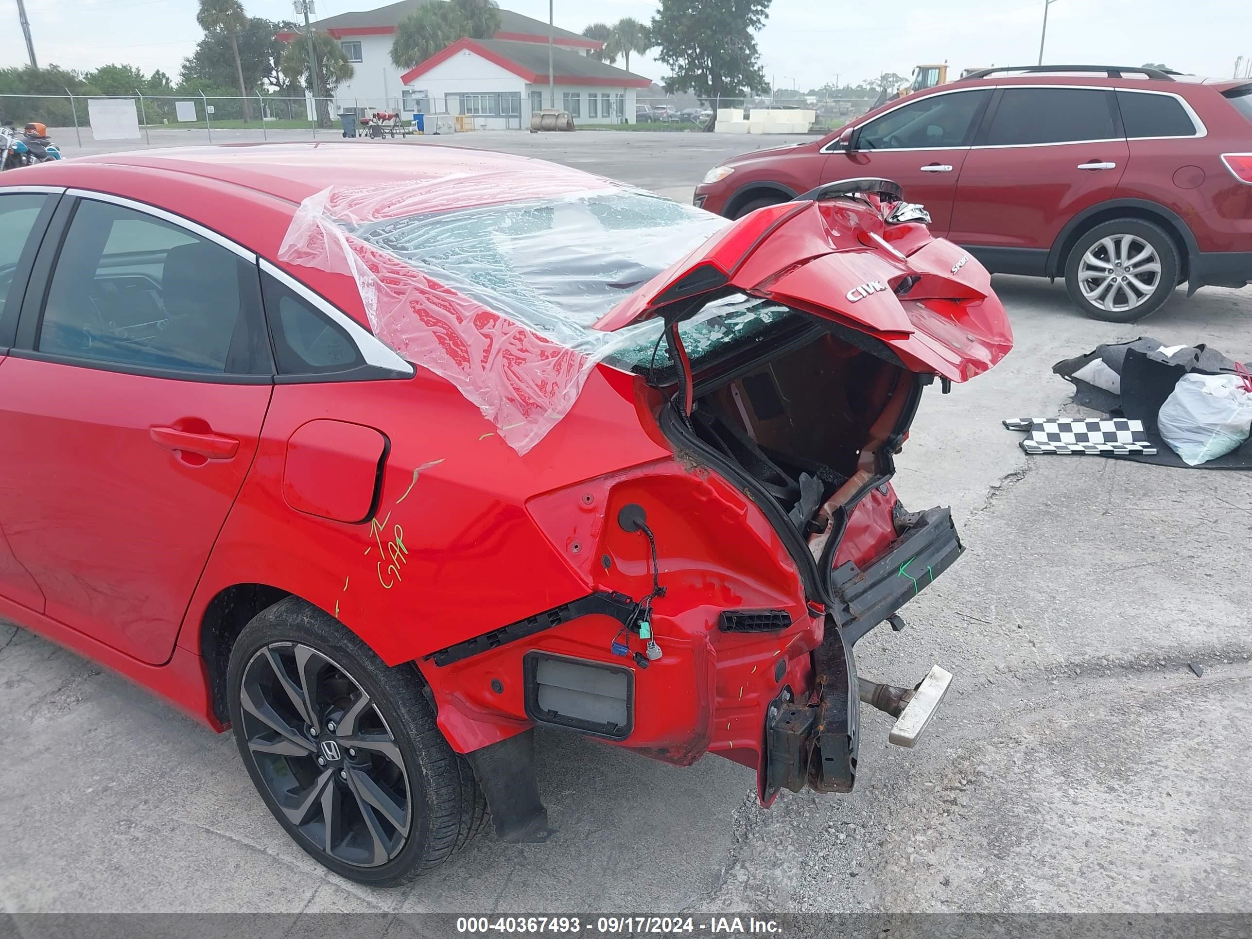 2020 Honda Civic Sport Red vin: 2HGFC2F82LH518204