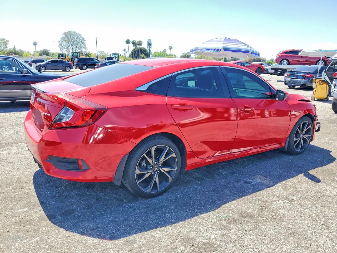 2021 Honda Civic Sport Red vin: 2HGFC2F82MH542097