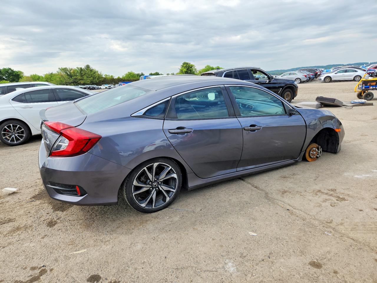 2020 Honda Civic Sport Серый vin: 2HGFC2F83LH525548