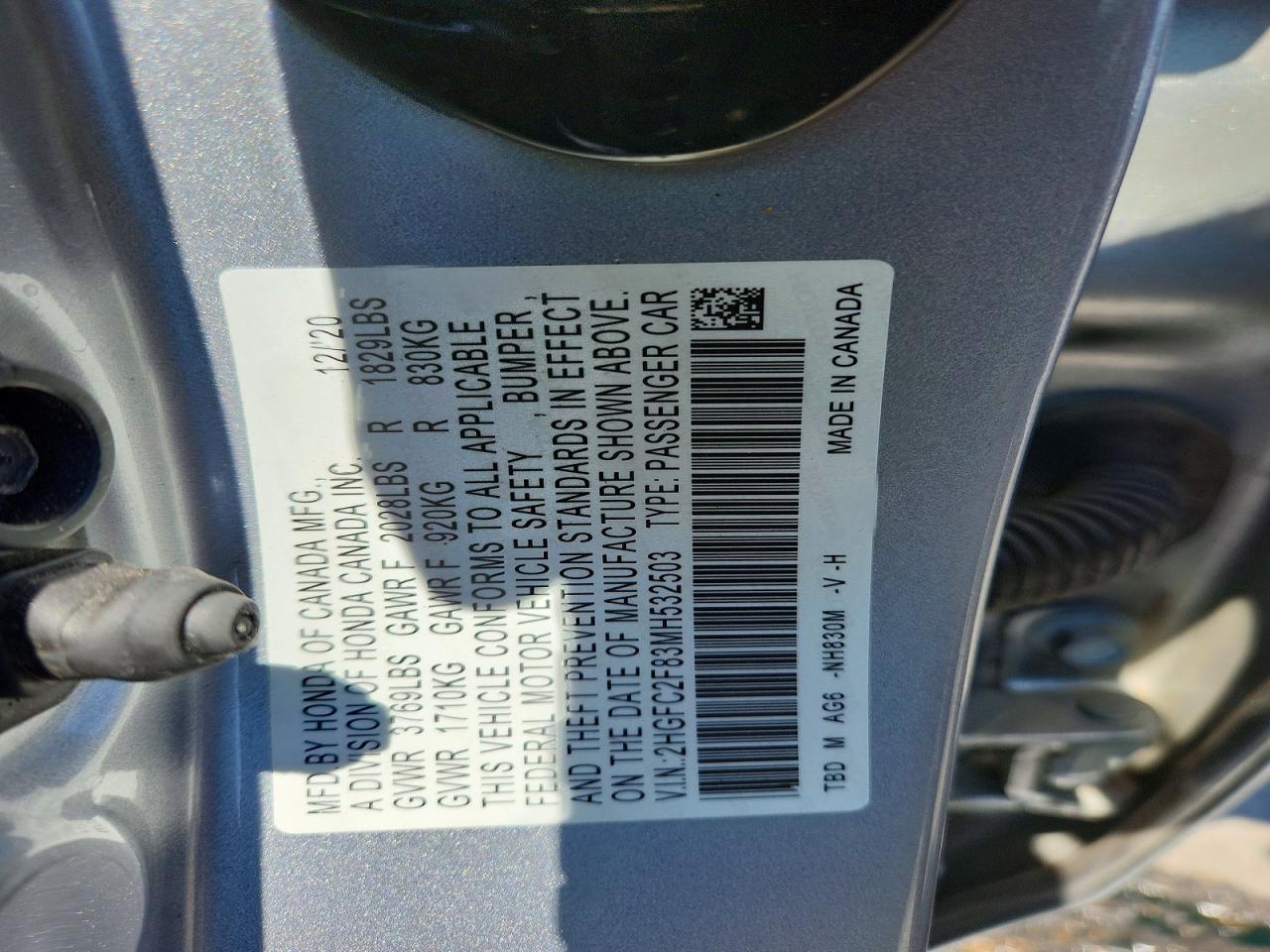 2021 Honda Civic Sport Silver vin: 2HGFC2F83MH532503