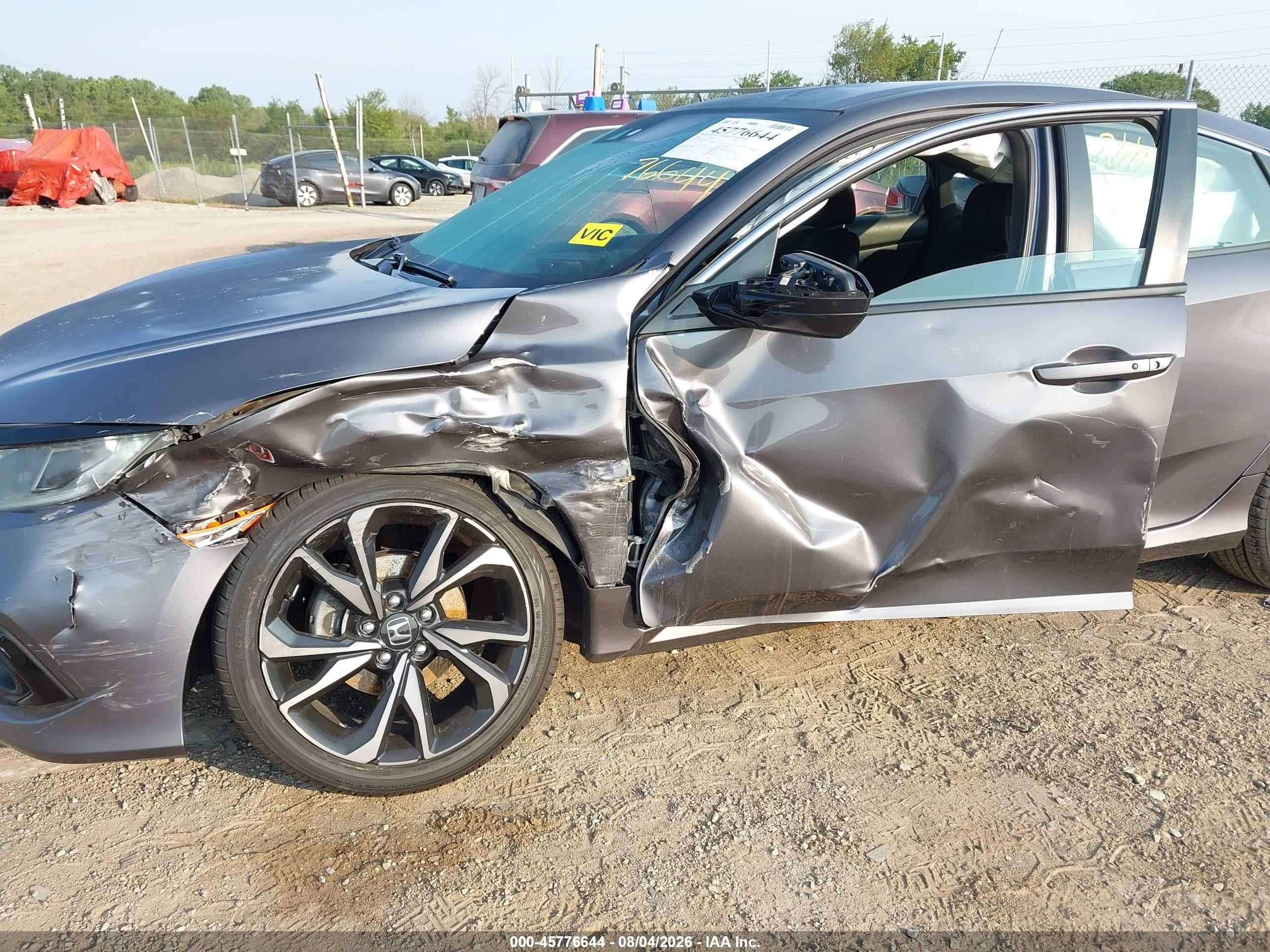 2019 Honda Civic Sport Gray vin: 2HGFC2F84KH547184