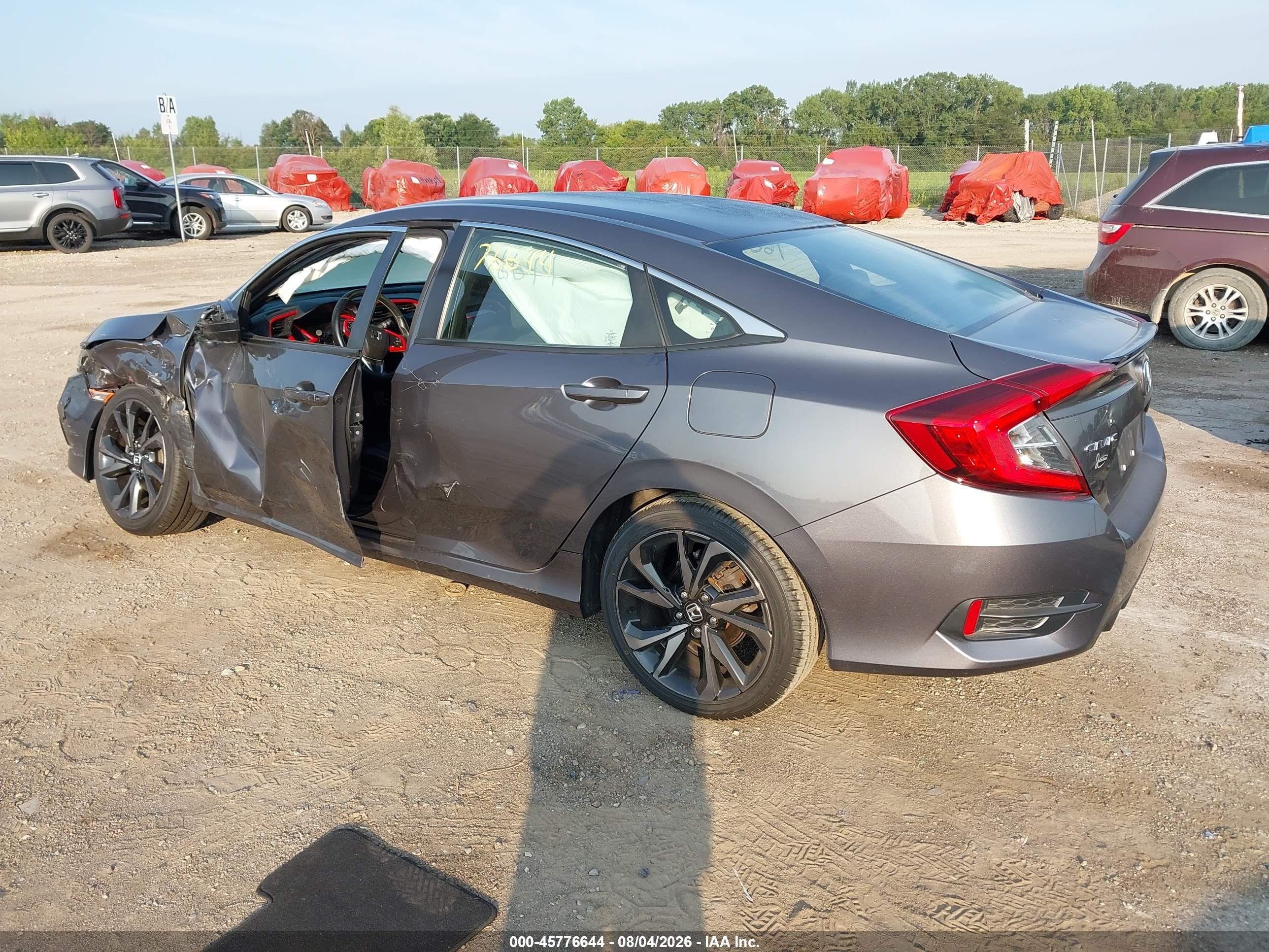 2019 Honda Civic Sport Gray vin: 2HGFC2F84KH547184