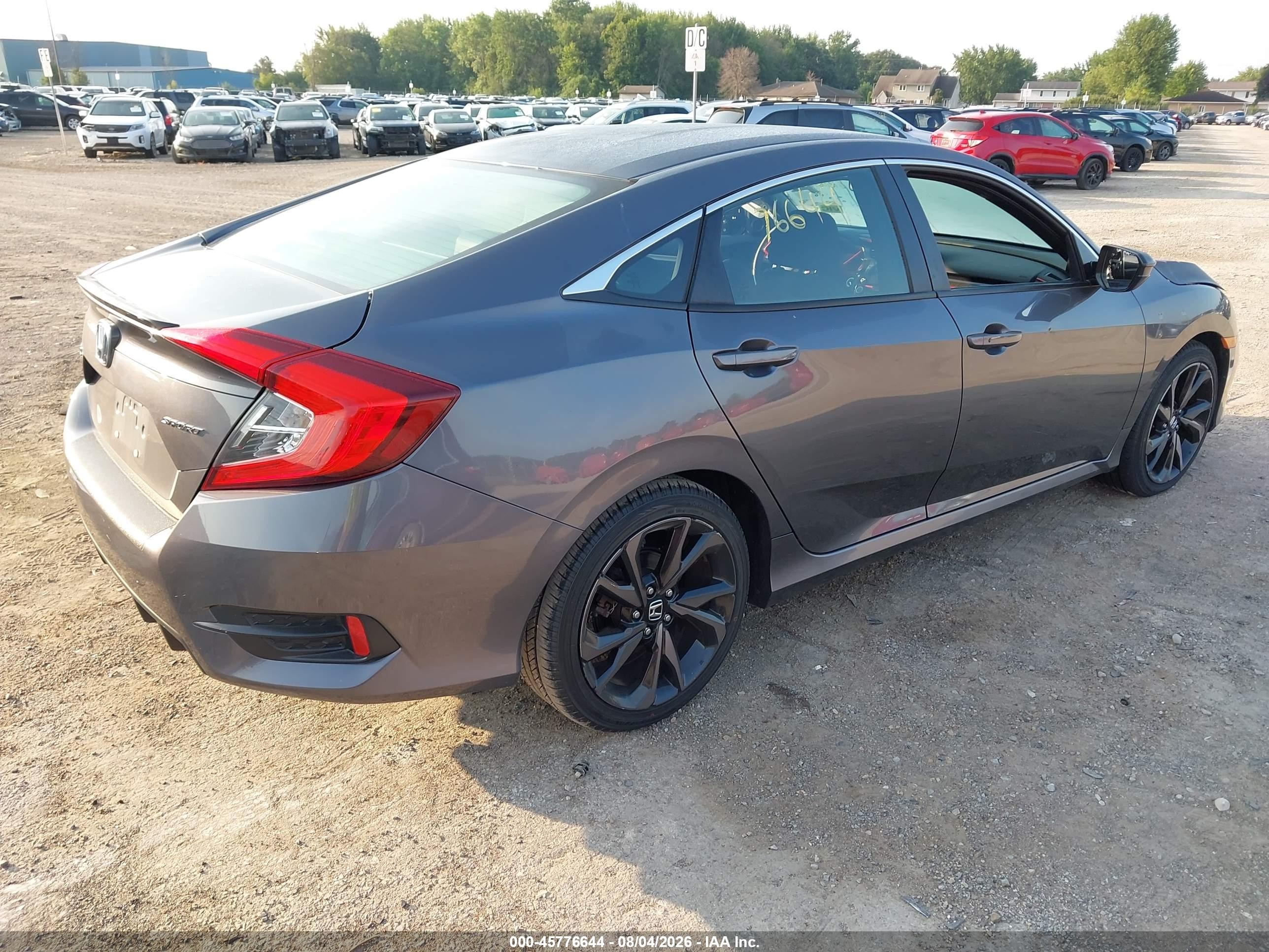 2019 Honda Civic Sport Gray vin: 2HGFC2F84KH547184
