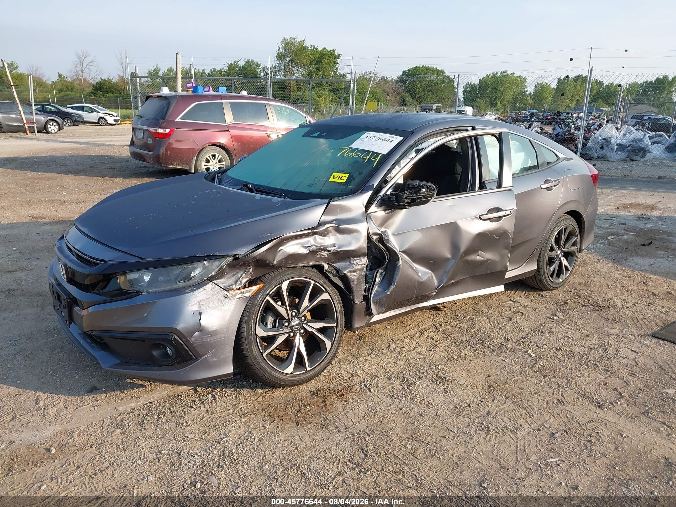 2019 Honda Civic Sport Gray vin: 2HGFC2F84KH547184
