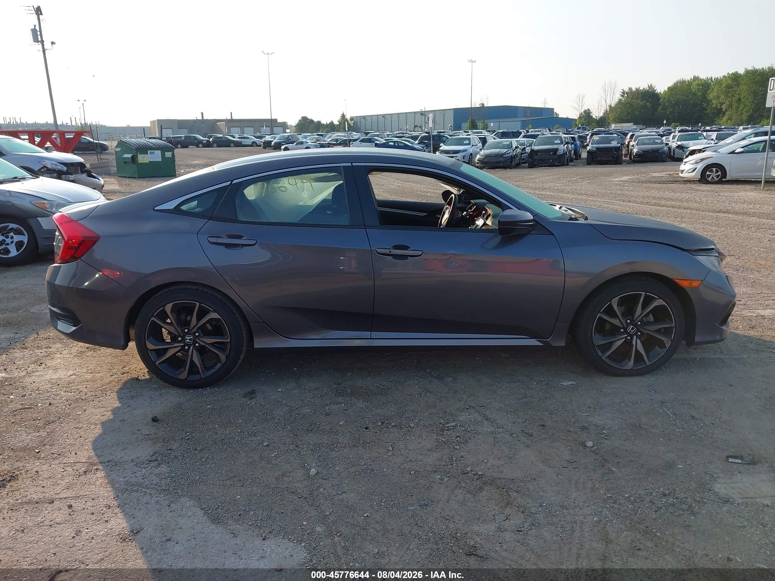 2019 Honda Civic Sport Gray vin: 2HGFC2F84KH547184