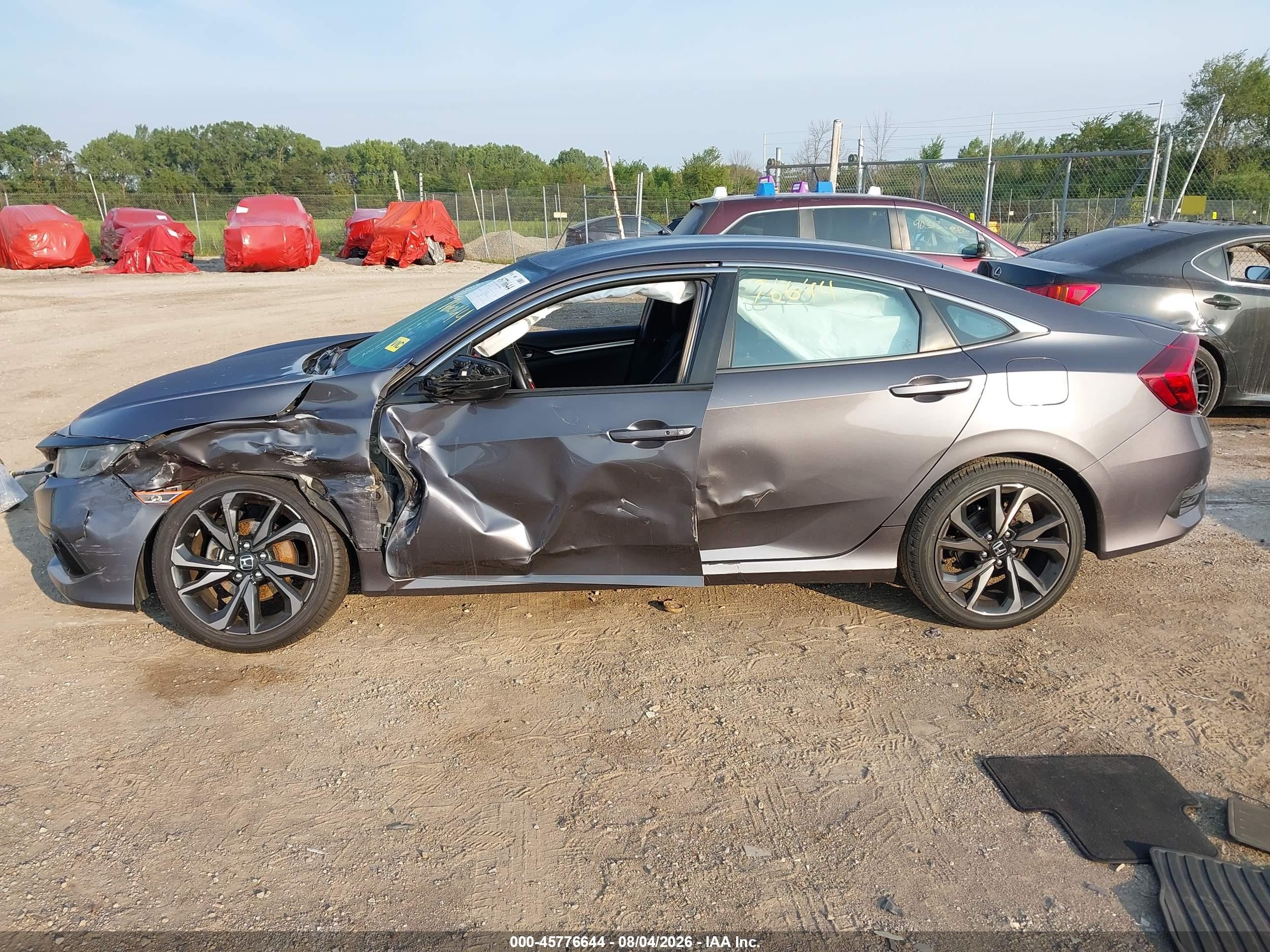2019 Honda Civic Sport Gray vin: 2HGFC2F84KH547184