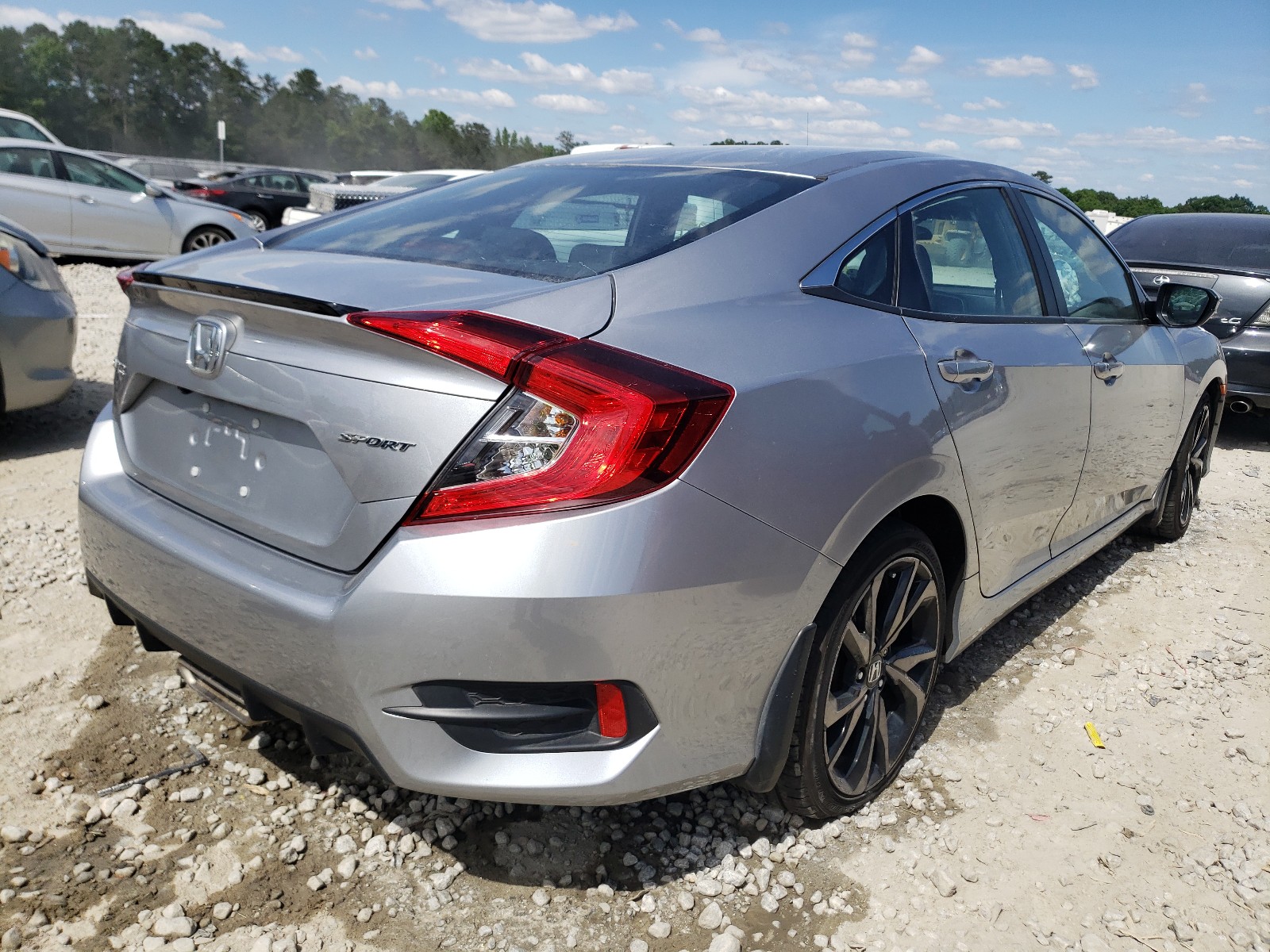 2019 Honda Civic Sport Серебряный vin: 2HGFC2F84KH600448