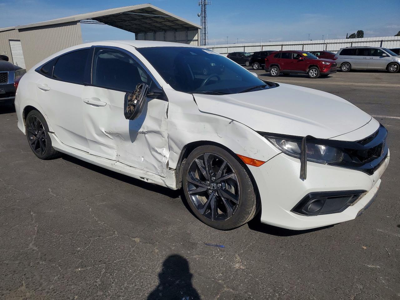 2020 Honda Civic Sport White vin: 2HGFC2F84LH511142