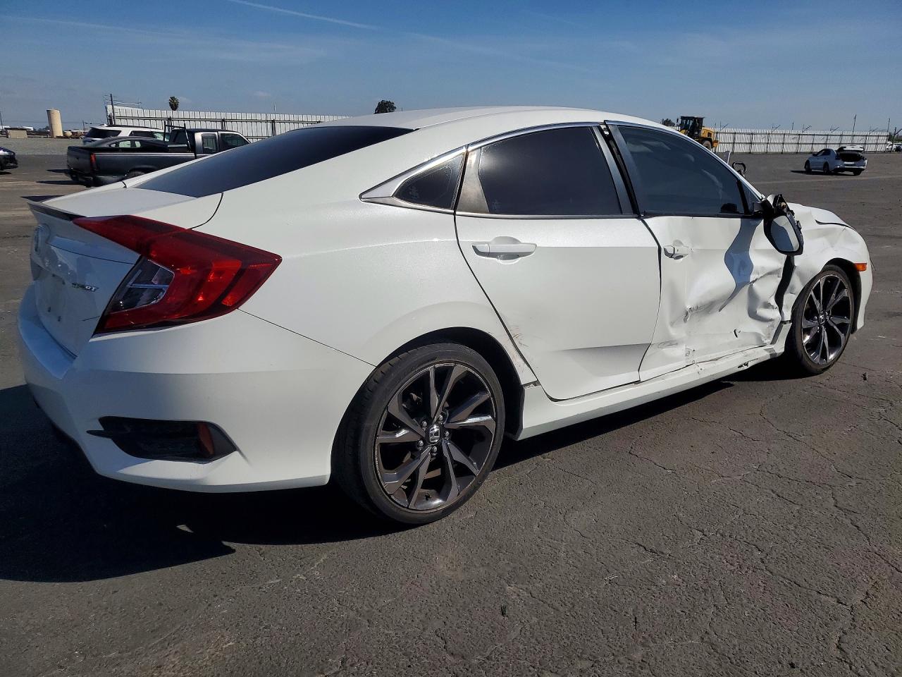 2020 Honda Civic Sport White vin: 2HGFC2F84LH511142