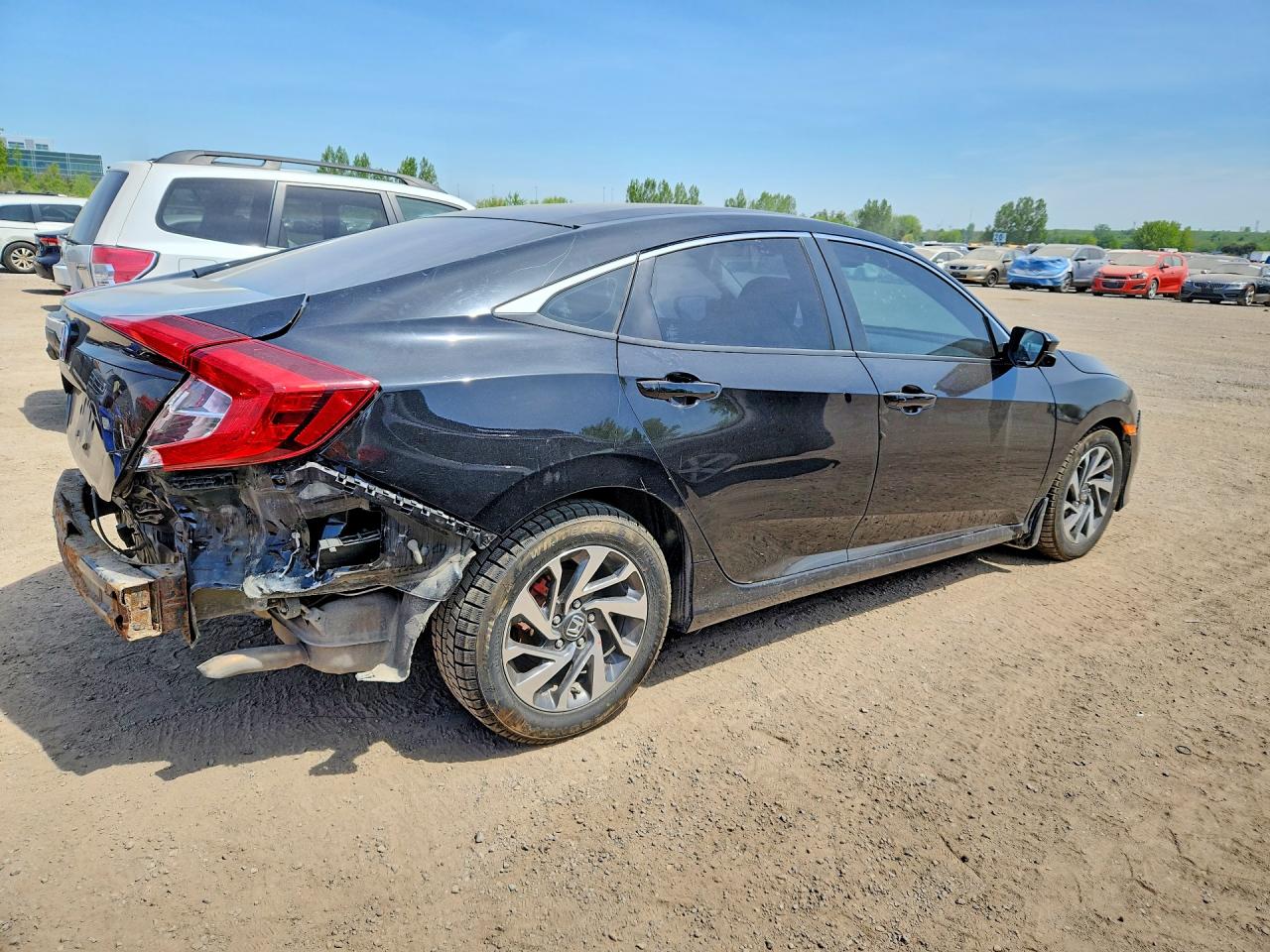 2018 Honda Civic Ex Черный vin: 2HGFC2F85JH017501