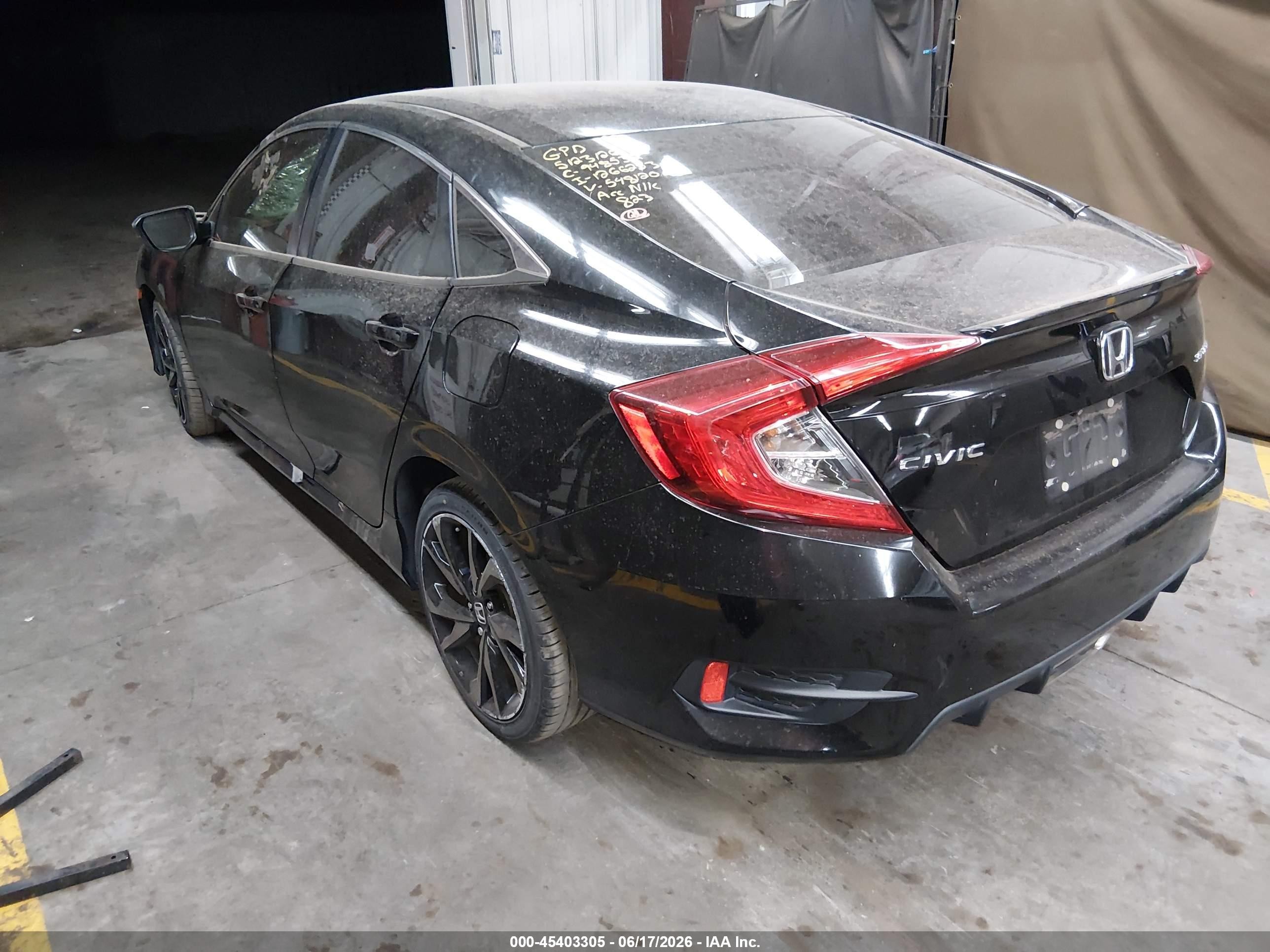 2019 Honda Civic Sport Black vin: 2HGFC2F85KH548120