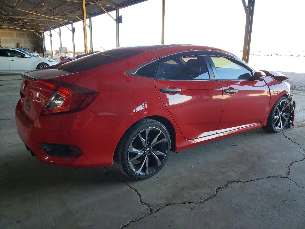 2019 Honda Civic Sport Red vin: 2HGFC2F85KH556508