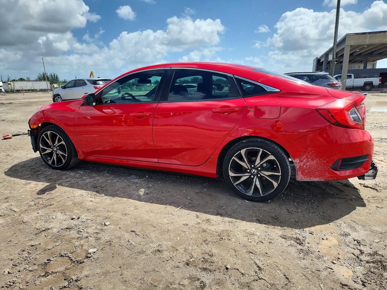 2019 Honda Civic Sport Red vin: 2HGFC2F85KH578279