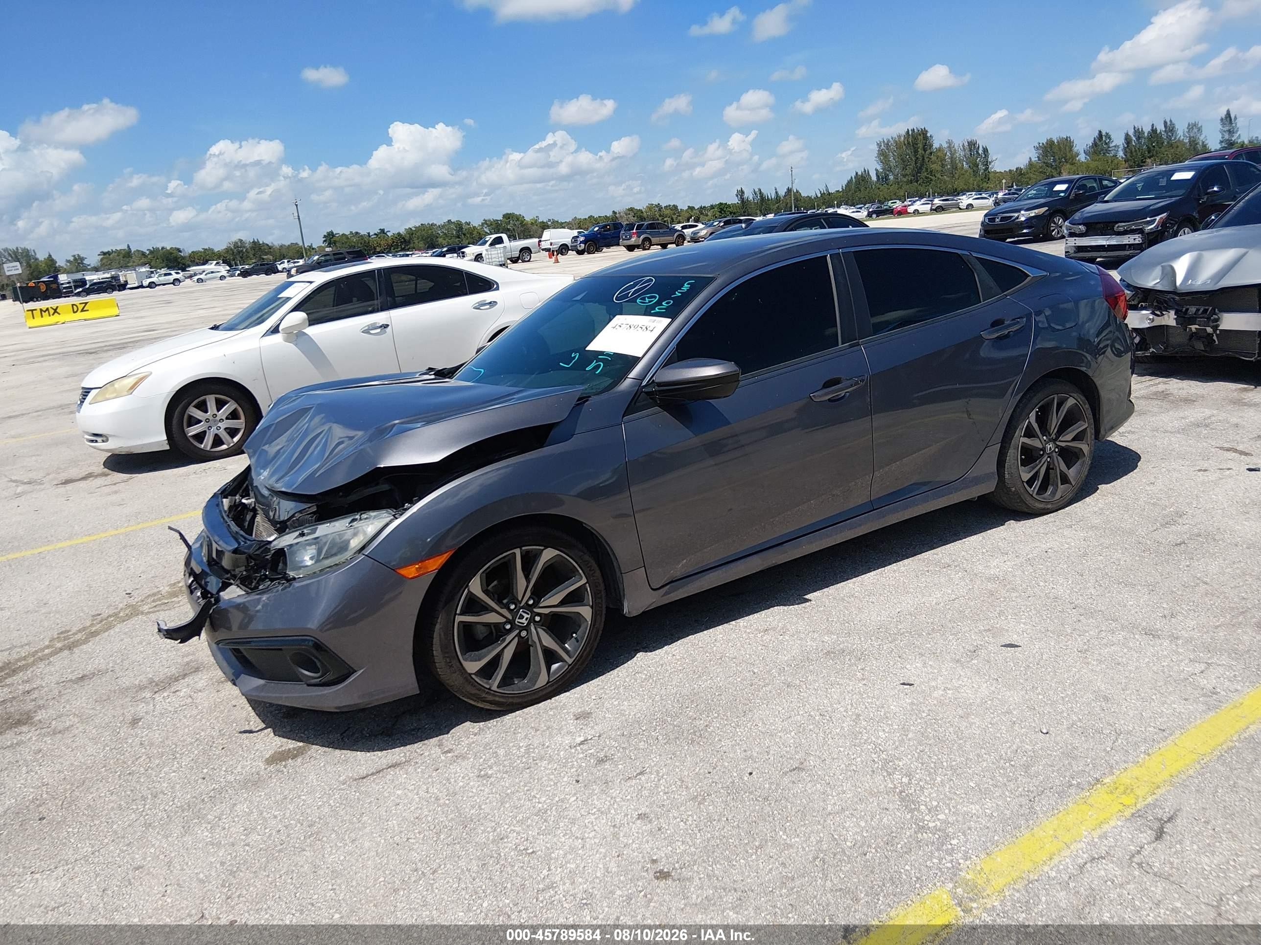 2020 Honda Civic Sport Gray vin: 2HGFC2F85LH514180