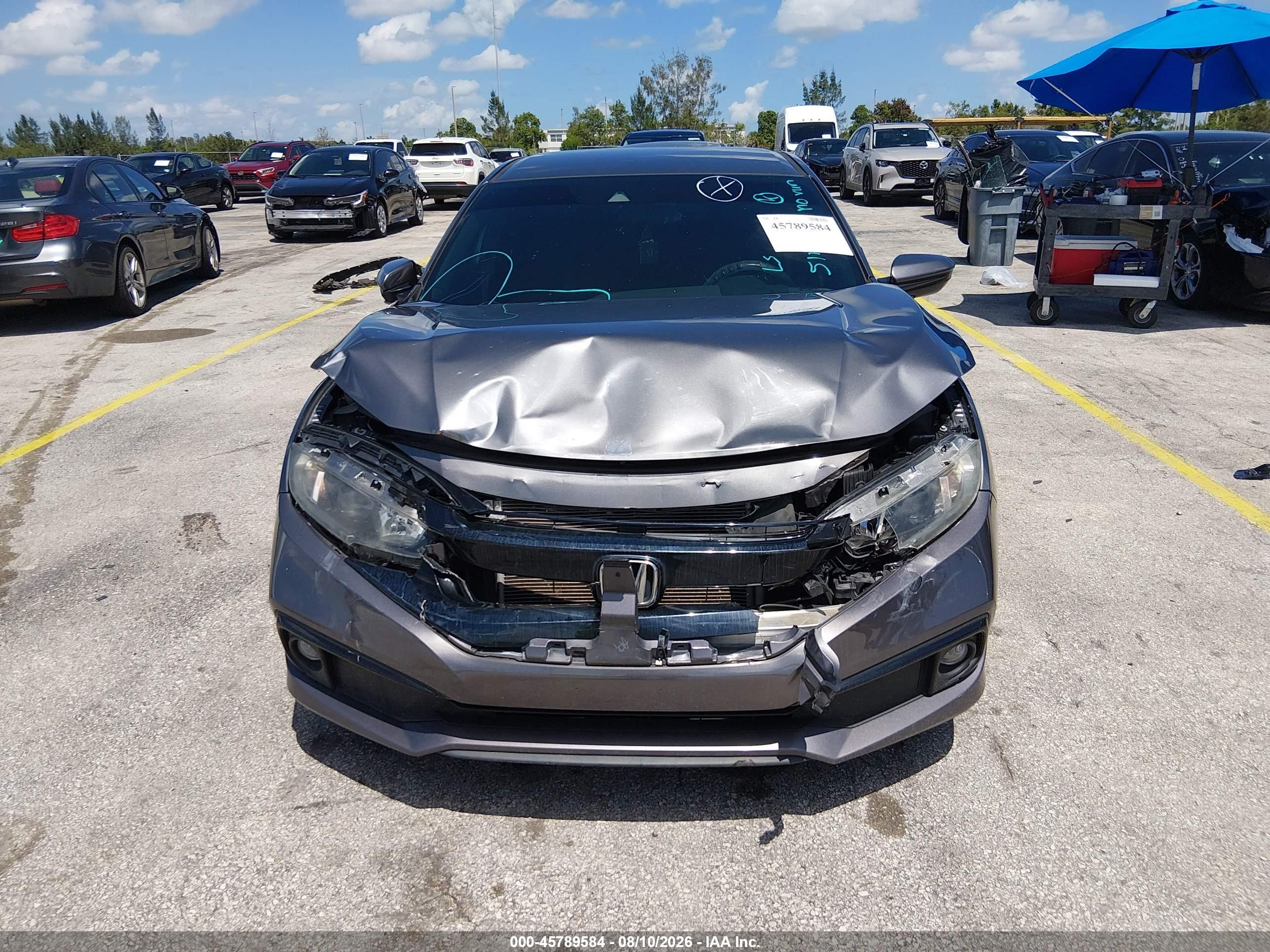 2020 Honda Civic Sport Gray vin: 2HGFC2F85LH514180