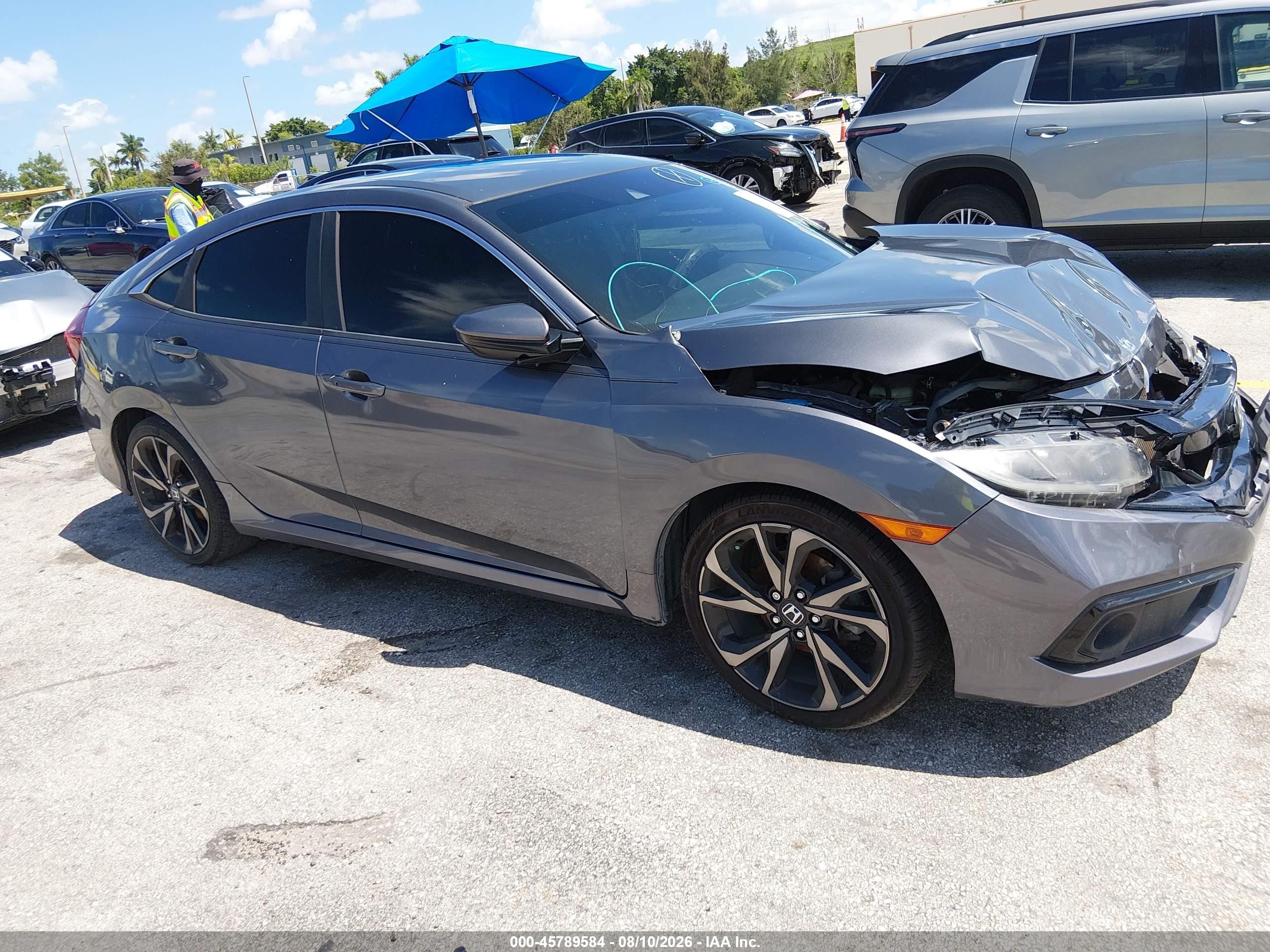 2020 Honda Civic Sport Gray vin: 2HGFC2F85LH514180