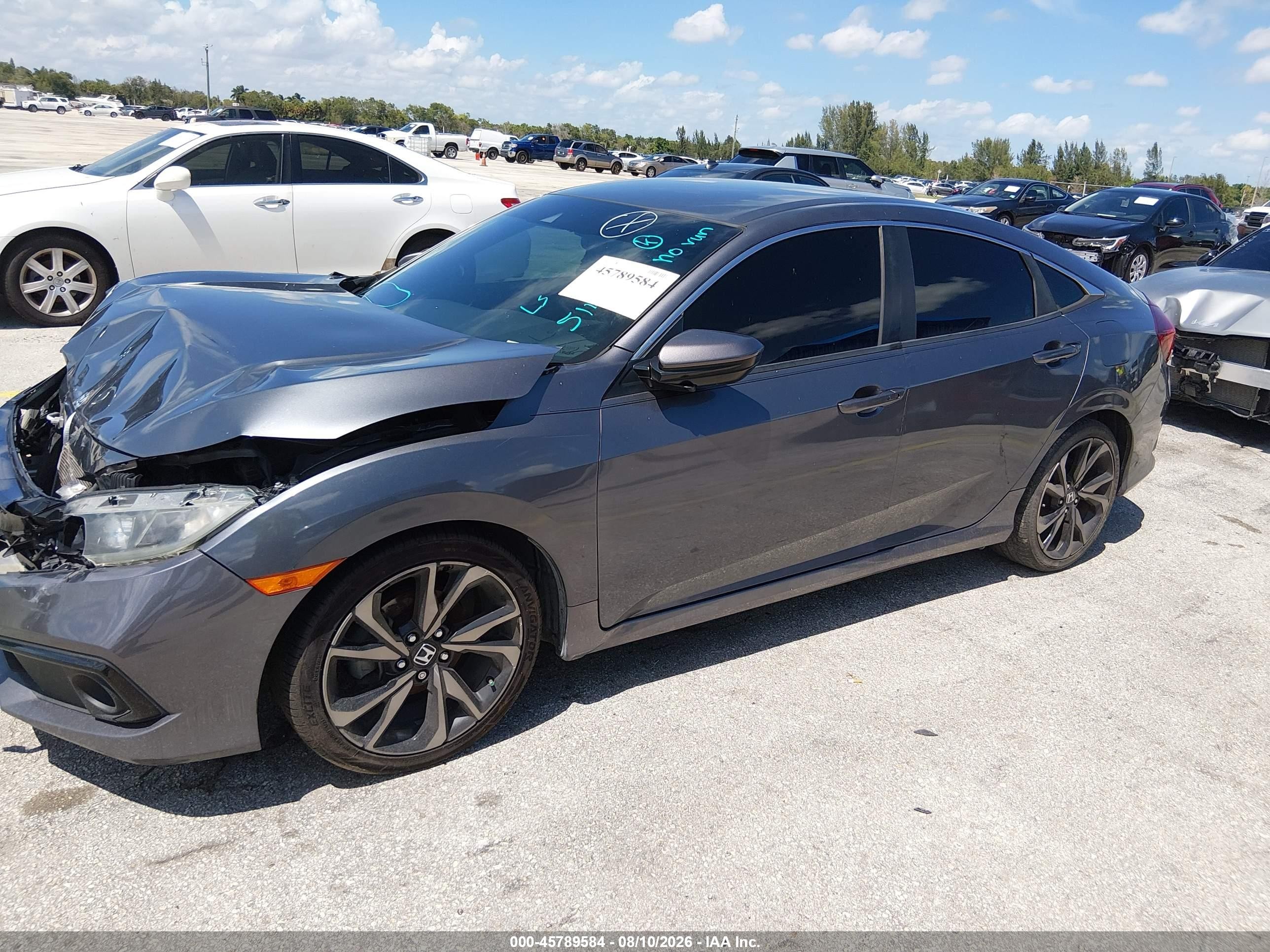 2020 Honda Civic Sport Gray vin: 2HGFC2F85LH514180